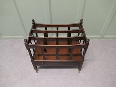 English Walnut Canterbury Magazine Stand This is a pretty little piece