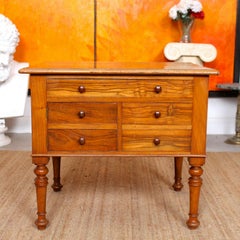 English Walnut Chest of Drawers Victorian Side Cabinet 19th Century Petite