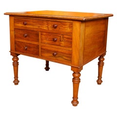 English Walnut Chest of Drawers Victorian Side Cabinet 19th Century Petite