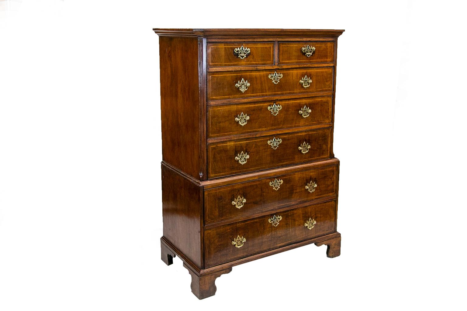 English Walnut Chest on Chest 3