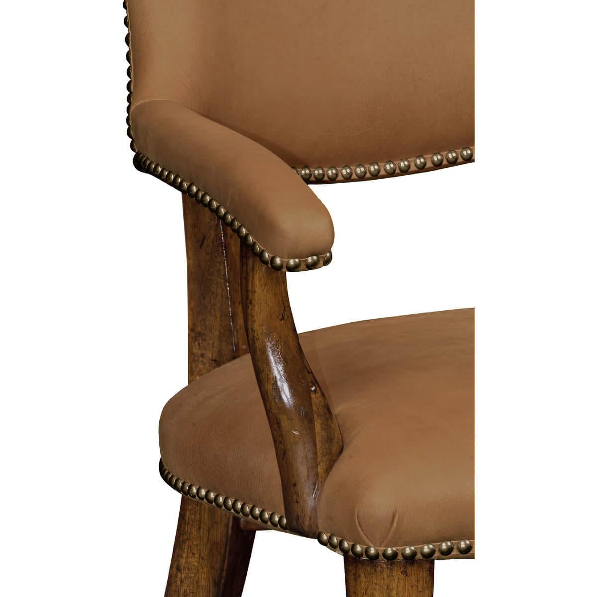 Vietnamese English Walnut Desk Chair For Sale