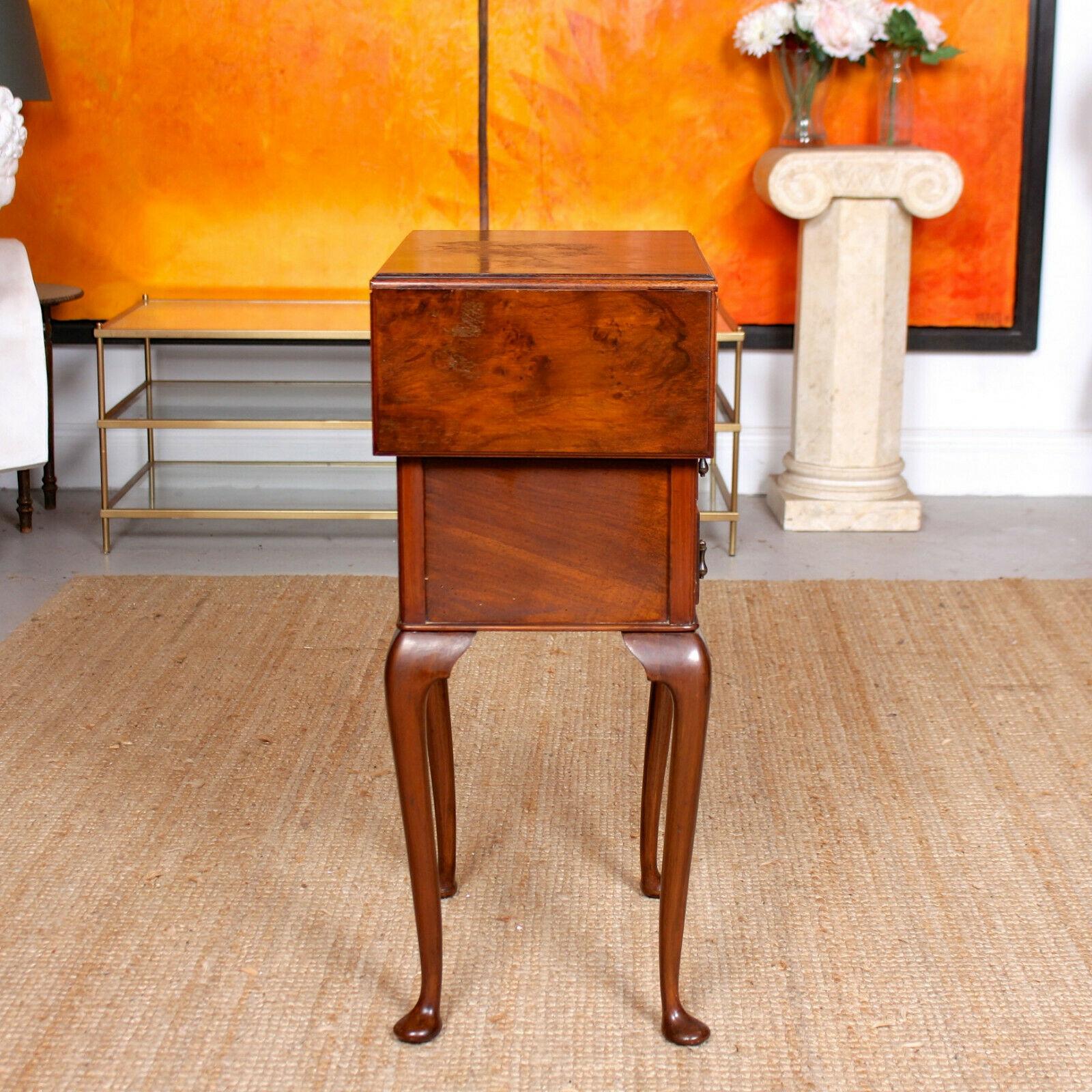 English Walnut Drop Leaf Chest of Drawers 19th, Century For Sale 8