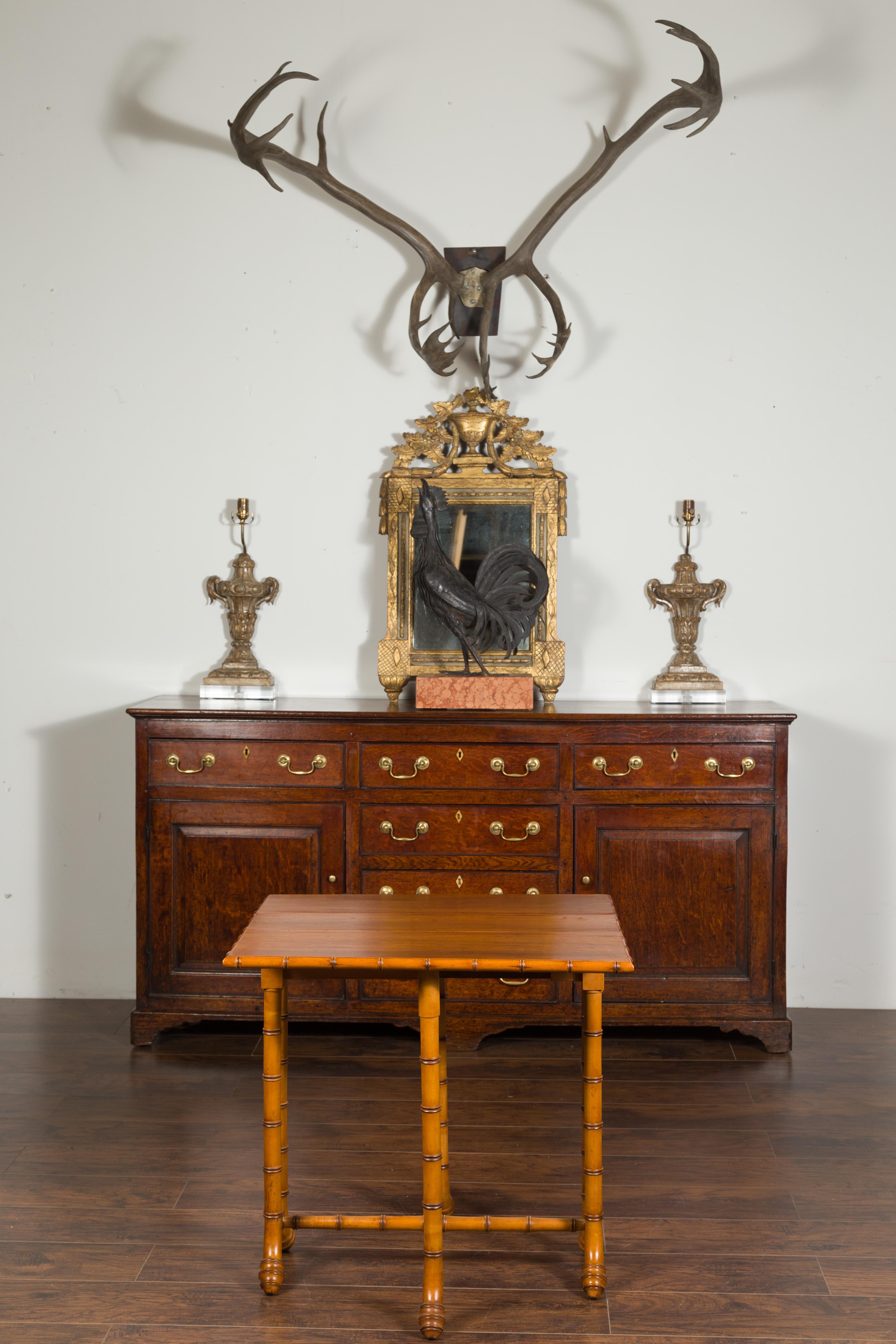 bamboo drop leaf table