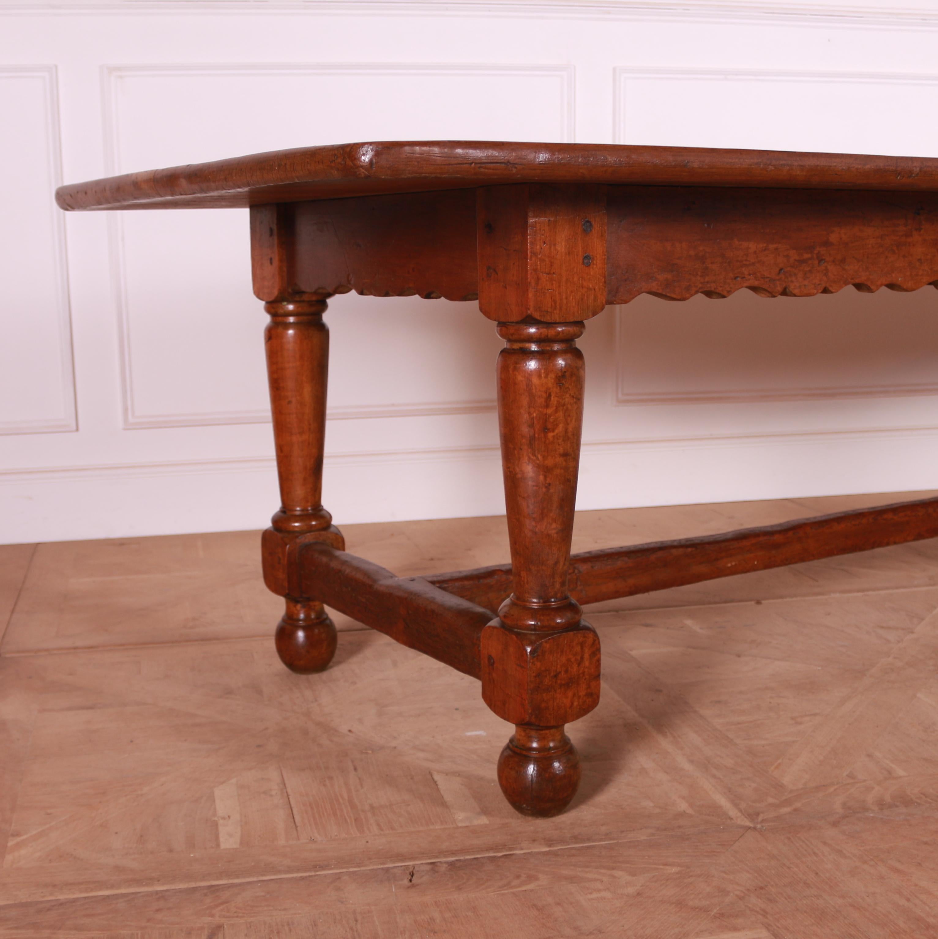 Wonderful 19th C large English walnut farmhouse table with a fantastic colour. 1860.

Reference: 7652

Dimensions
120.5 inches (306 cms) Wide
38 inches (97 cms) Deep
31 inches (79 cms) High