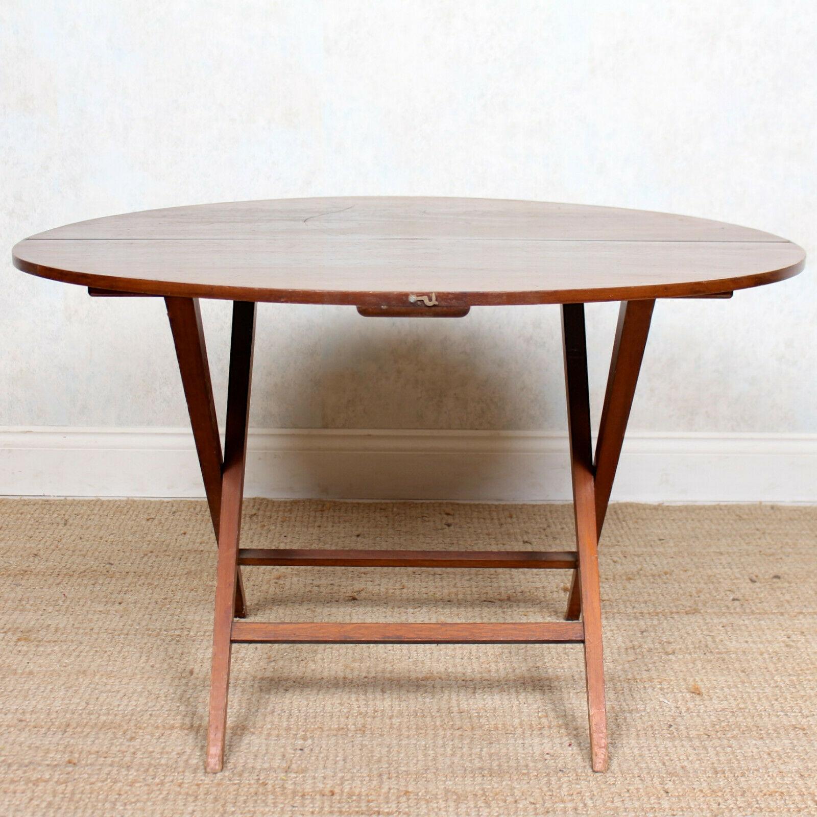English Walnut Folding Coaching Table Card Table For Sale 5