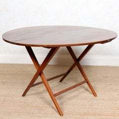 English Walnut Folding Coaching Table Card Table