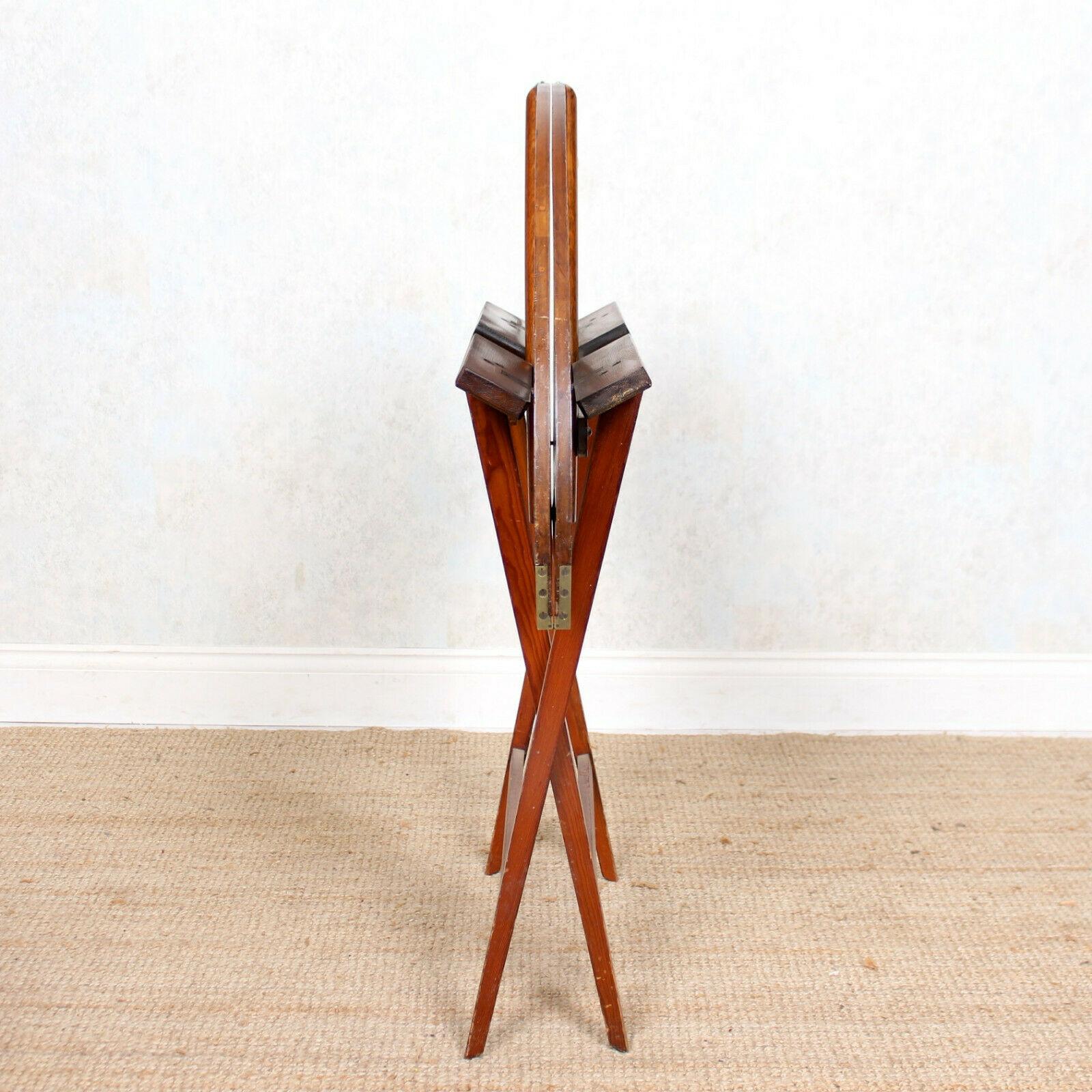 20th Century English Walnut Folding Coaching Table Card Table For Sale