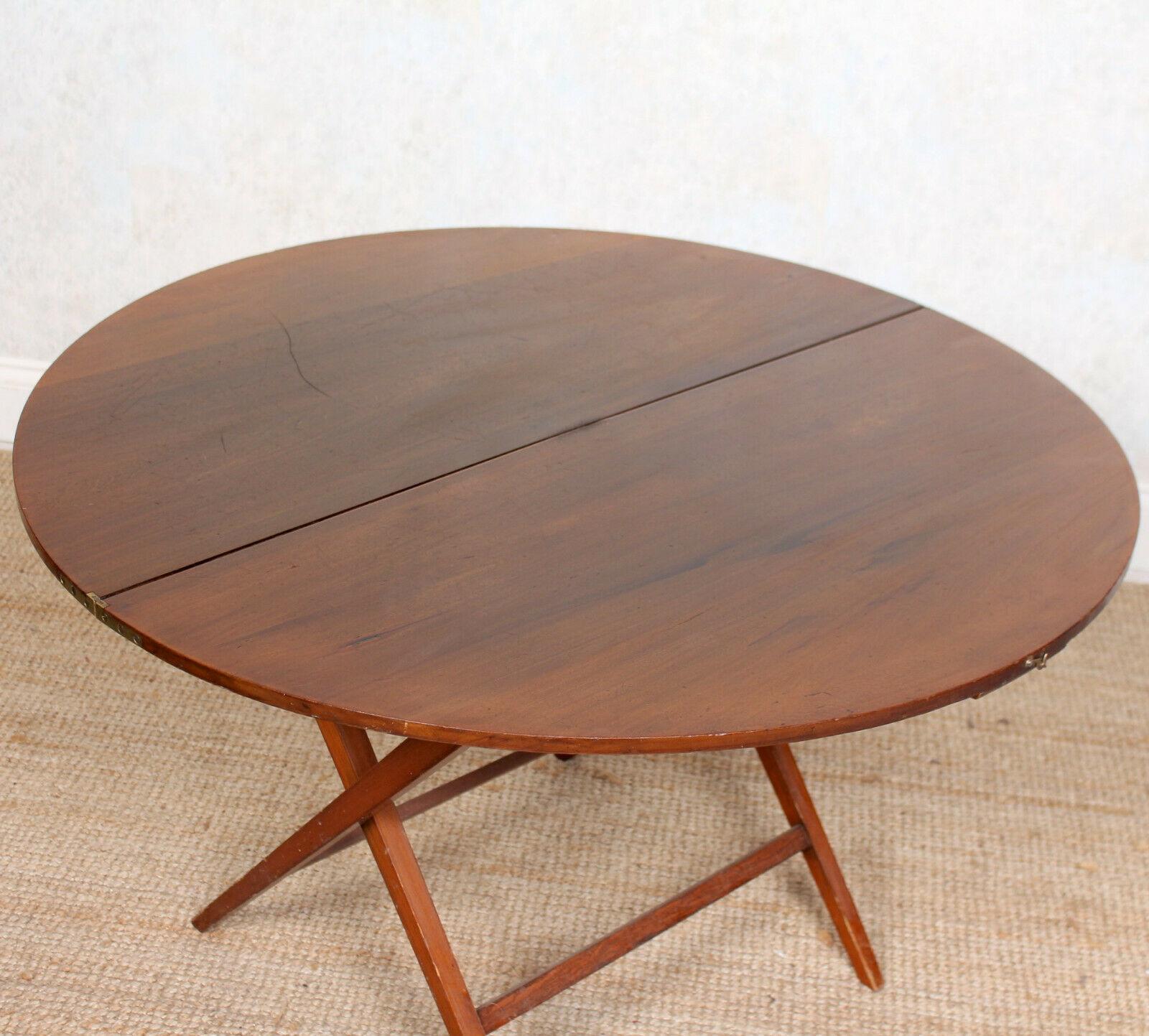 English Walnut Folding Coaching Table Card Table For Sale 4
