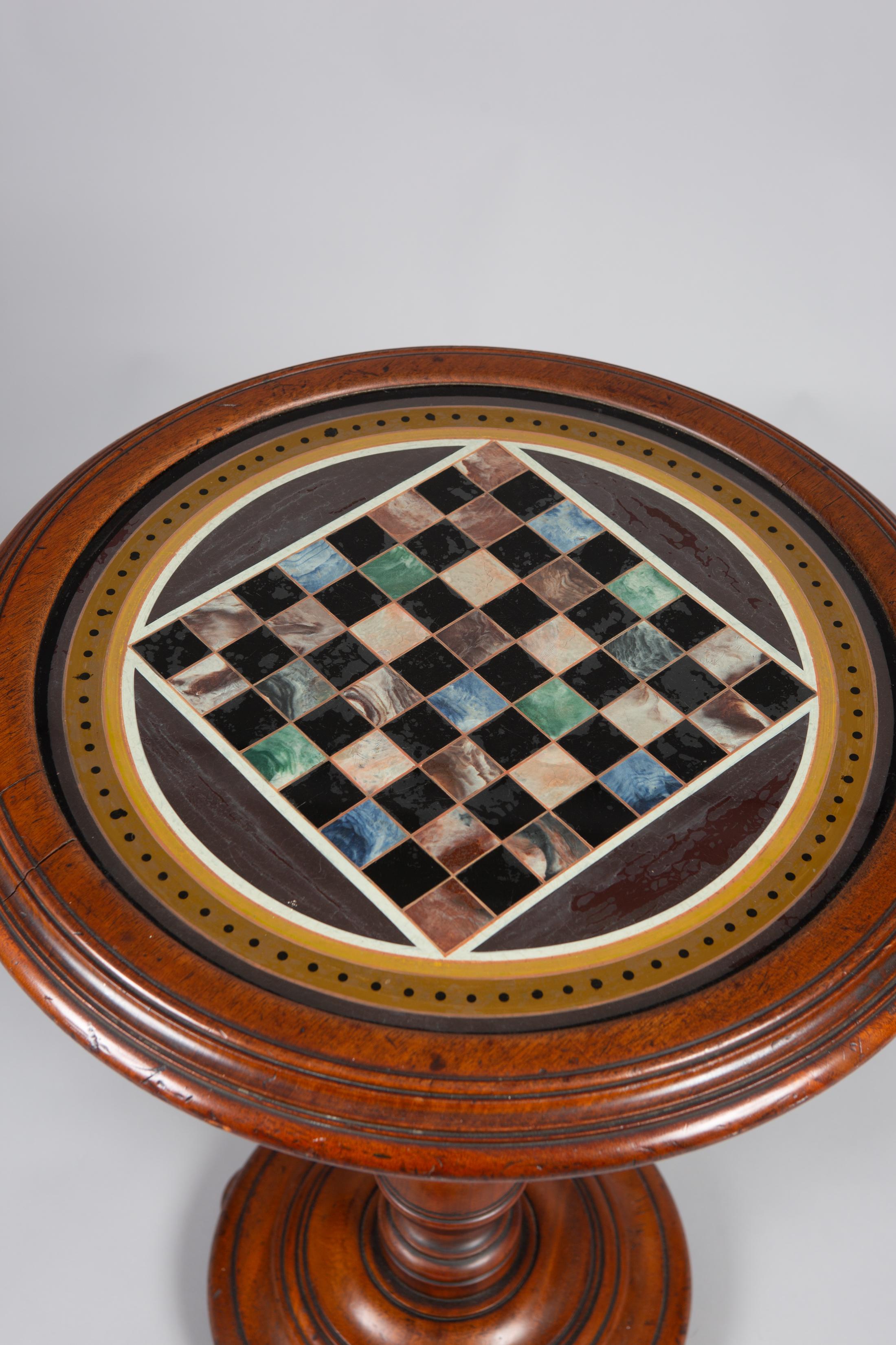 English Walnut Games Table In Good Condition For Sale In Hudson, NY