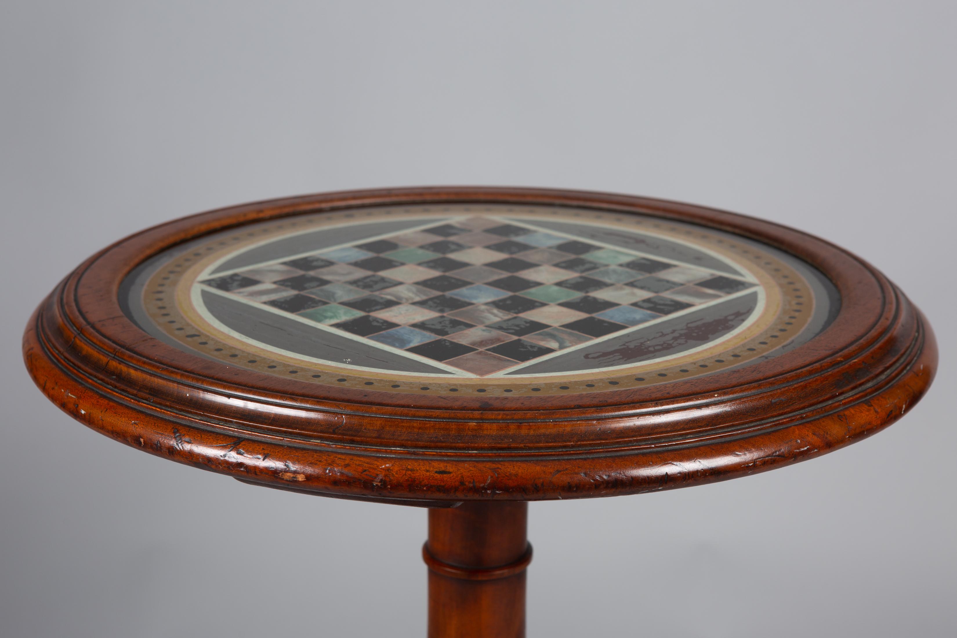 19th Century English Walnut Games Table For Sale