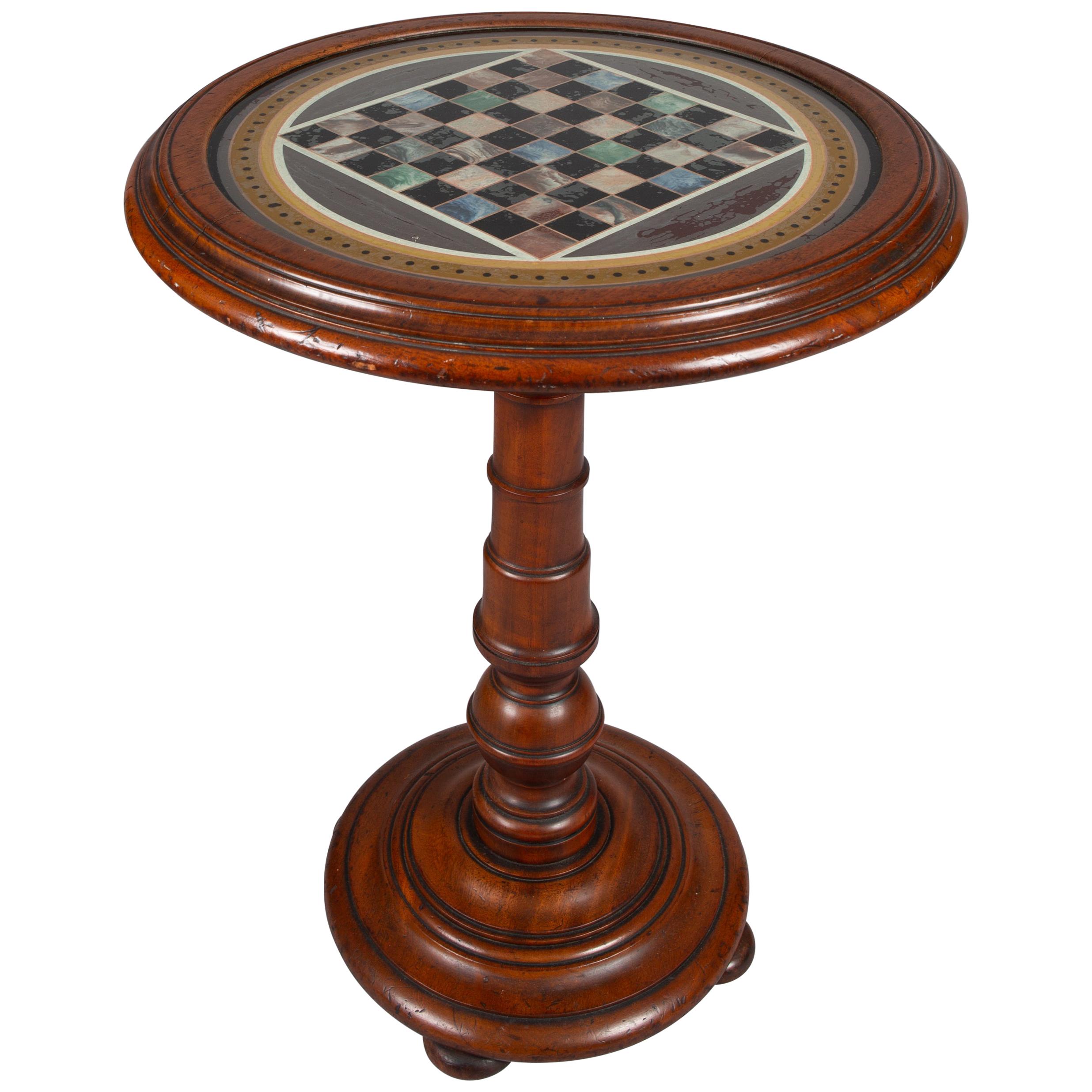 English Walnut Games Table For Sale