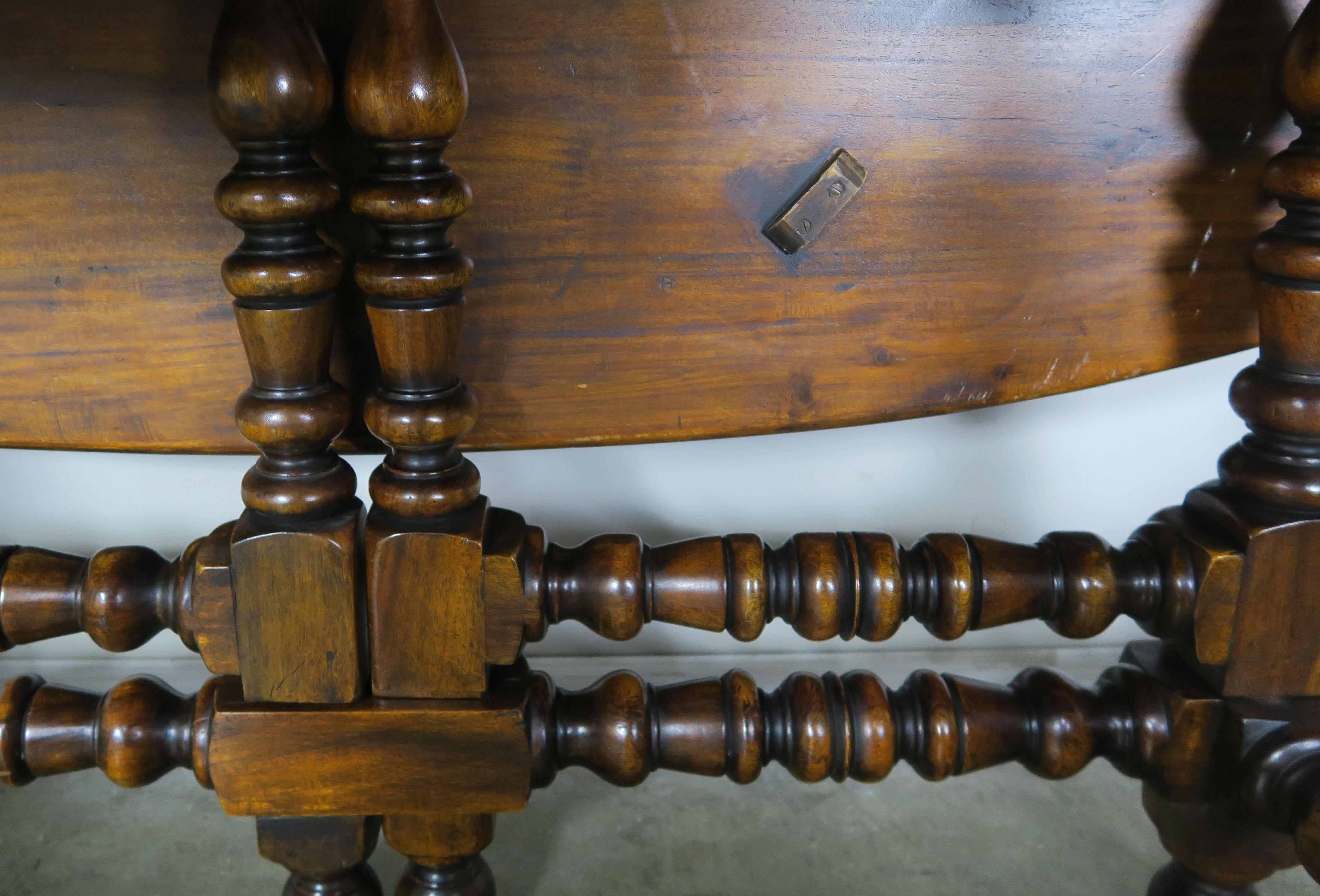 English Walnut Gate-Leg Drop-Leaf Table 1