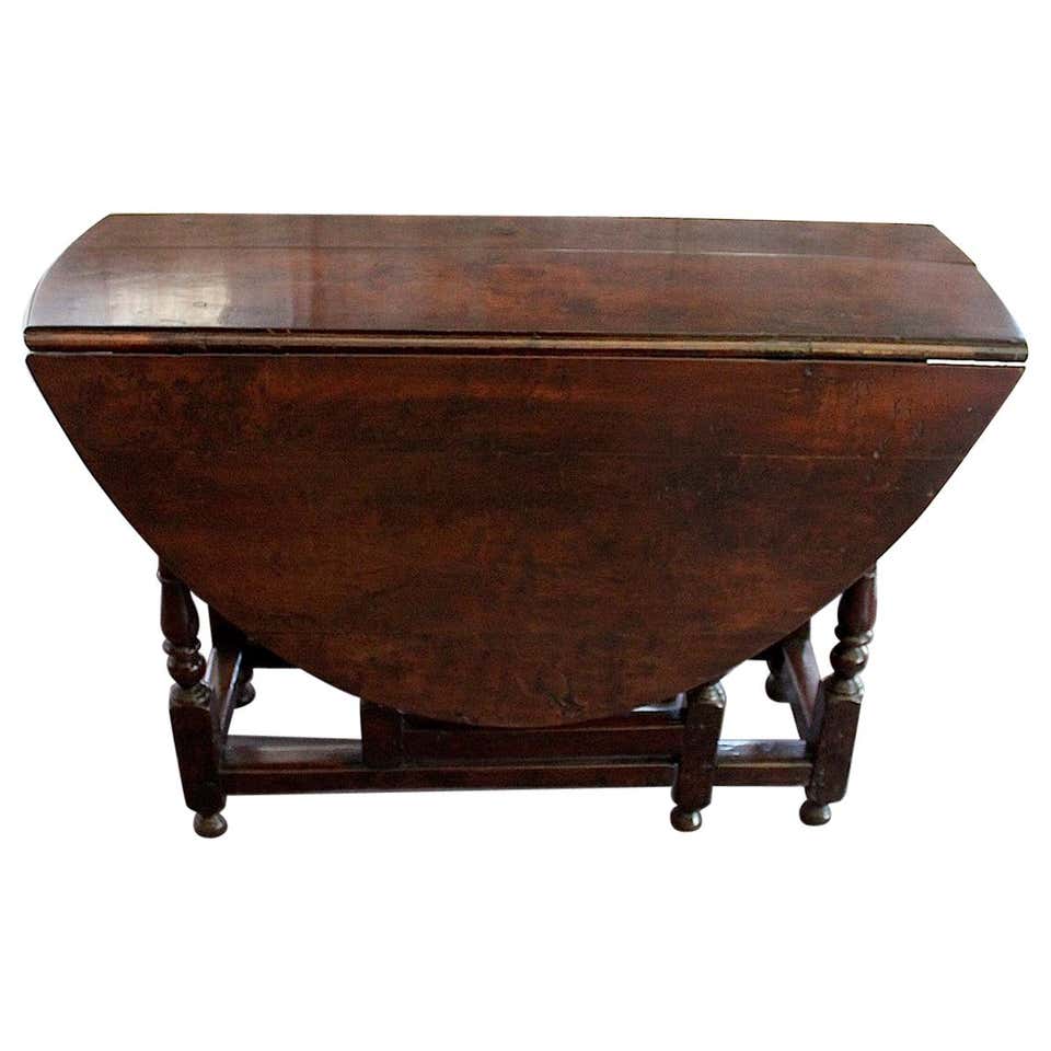 Imperial Furniture Gate Leg Folding Wood Turned Leg Side Table with ...