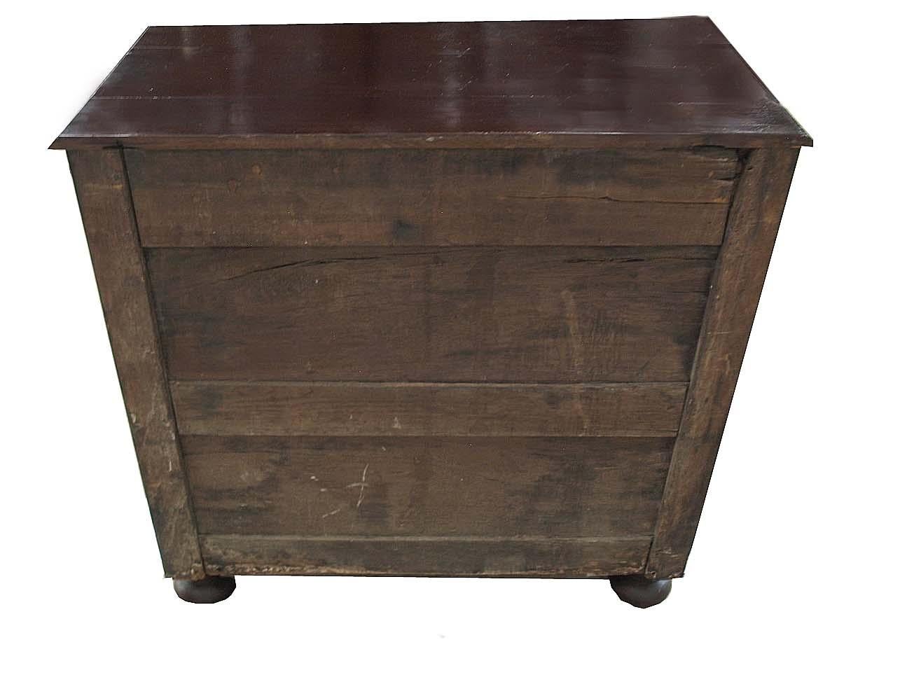 English Walnut Geometric Chest For Sale 1