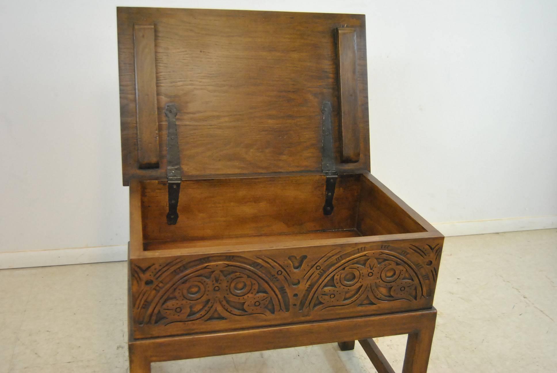 American English Walnut Lift Top Bible Box on Stand by Minton-Spidell