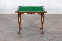 English Walnut & Mahogany Games Table