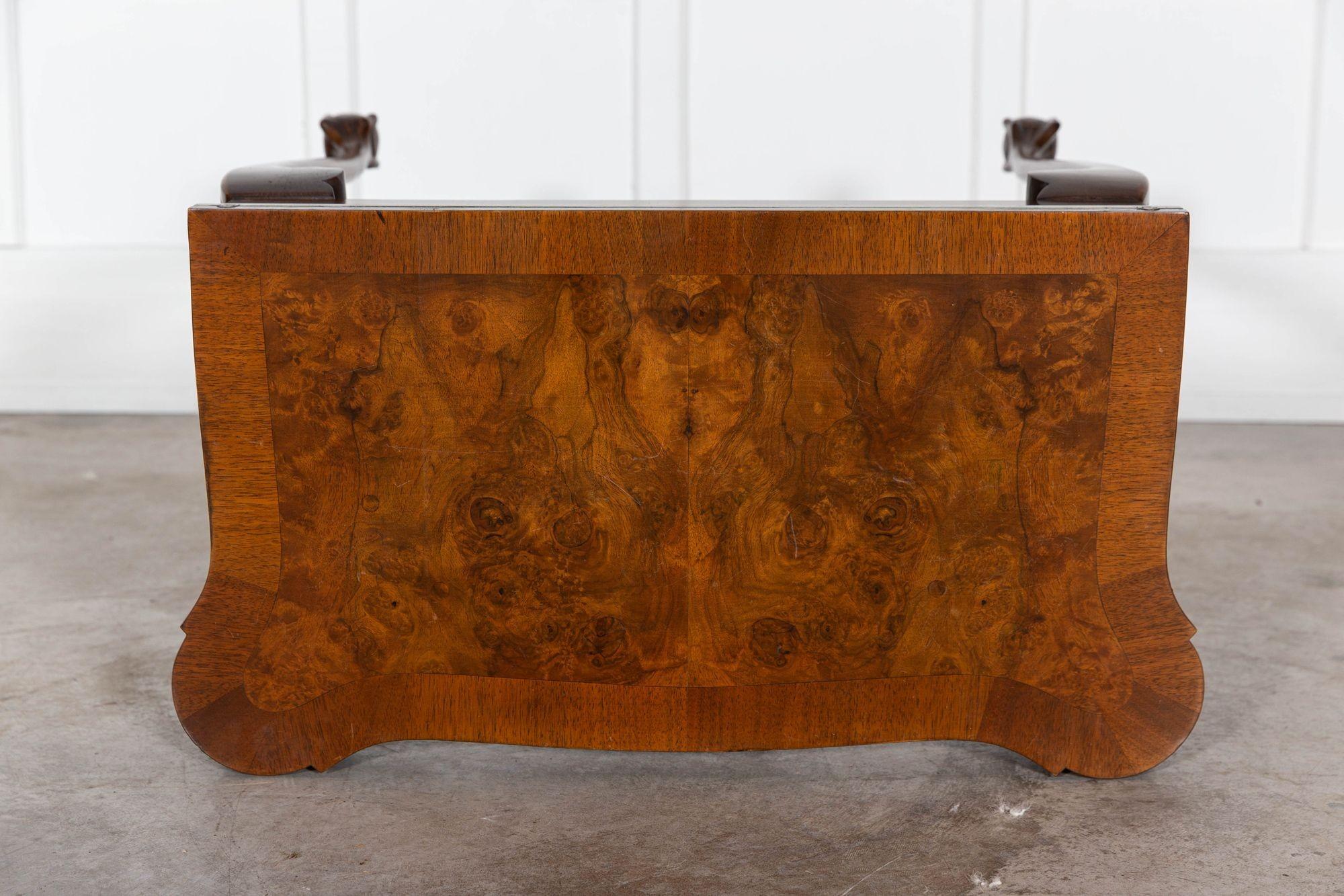 English Walnut & Mahogany Games Table In Good Condition For Sale In Staffordshire, GB