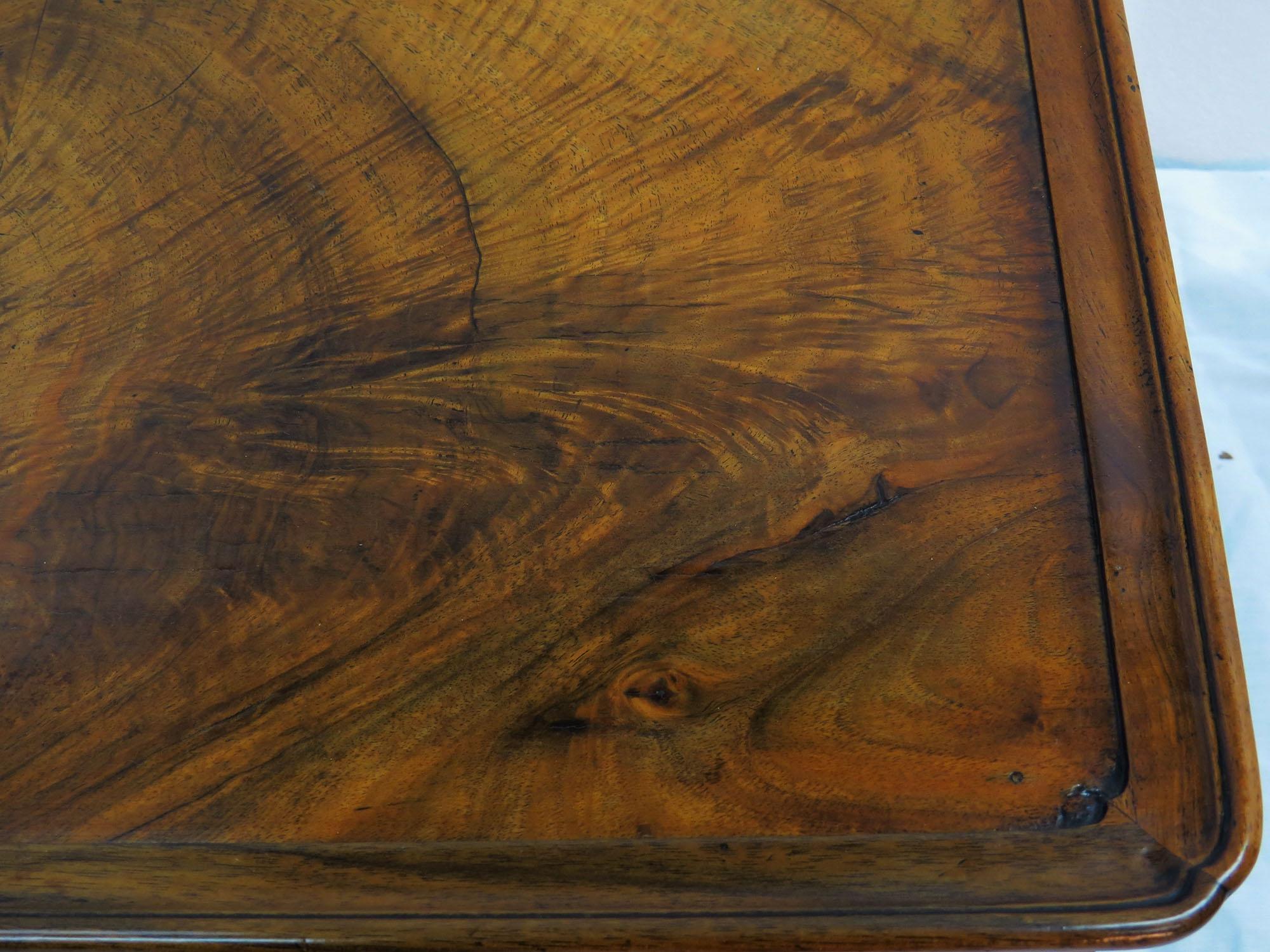 English Walnut Open Weave Twist Leg Small Coffee Cocktail Table In Good Condition In Atlanta, GA