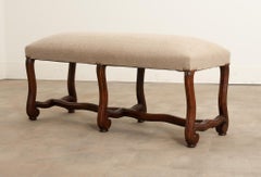 English Walnut Os de Mouton Bench