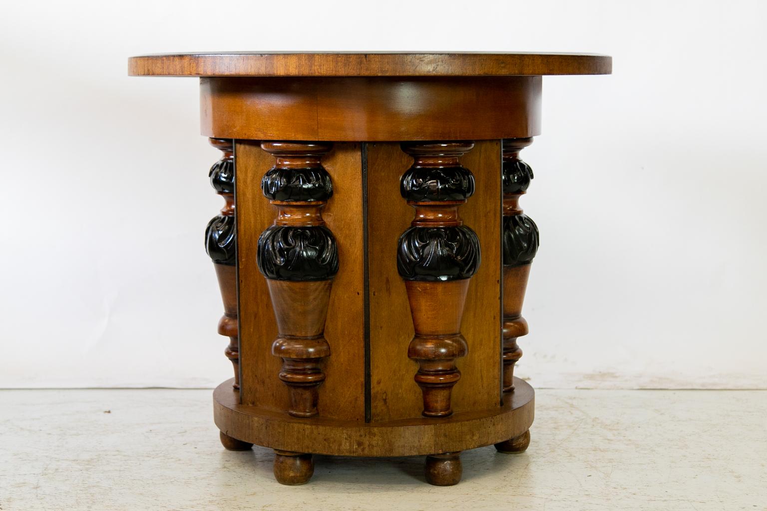English Walnut Pedestal Center Table For Sale 3