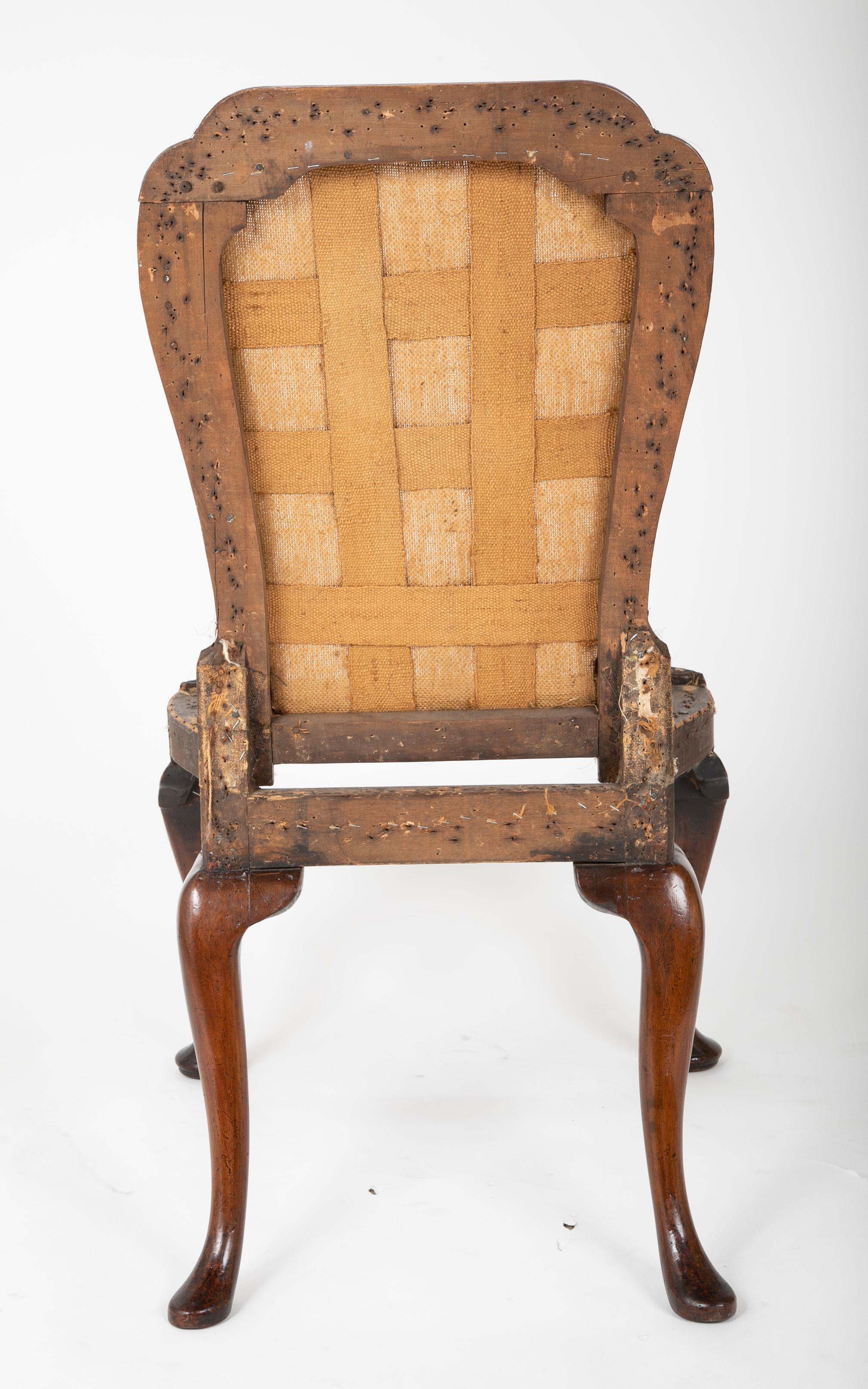 English Walnut Queen Anne Style Side Chair 8