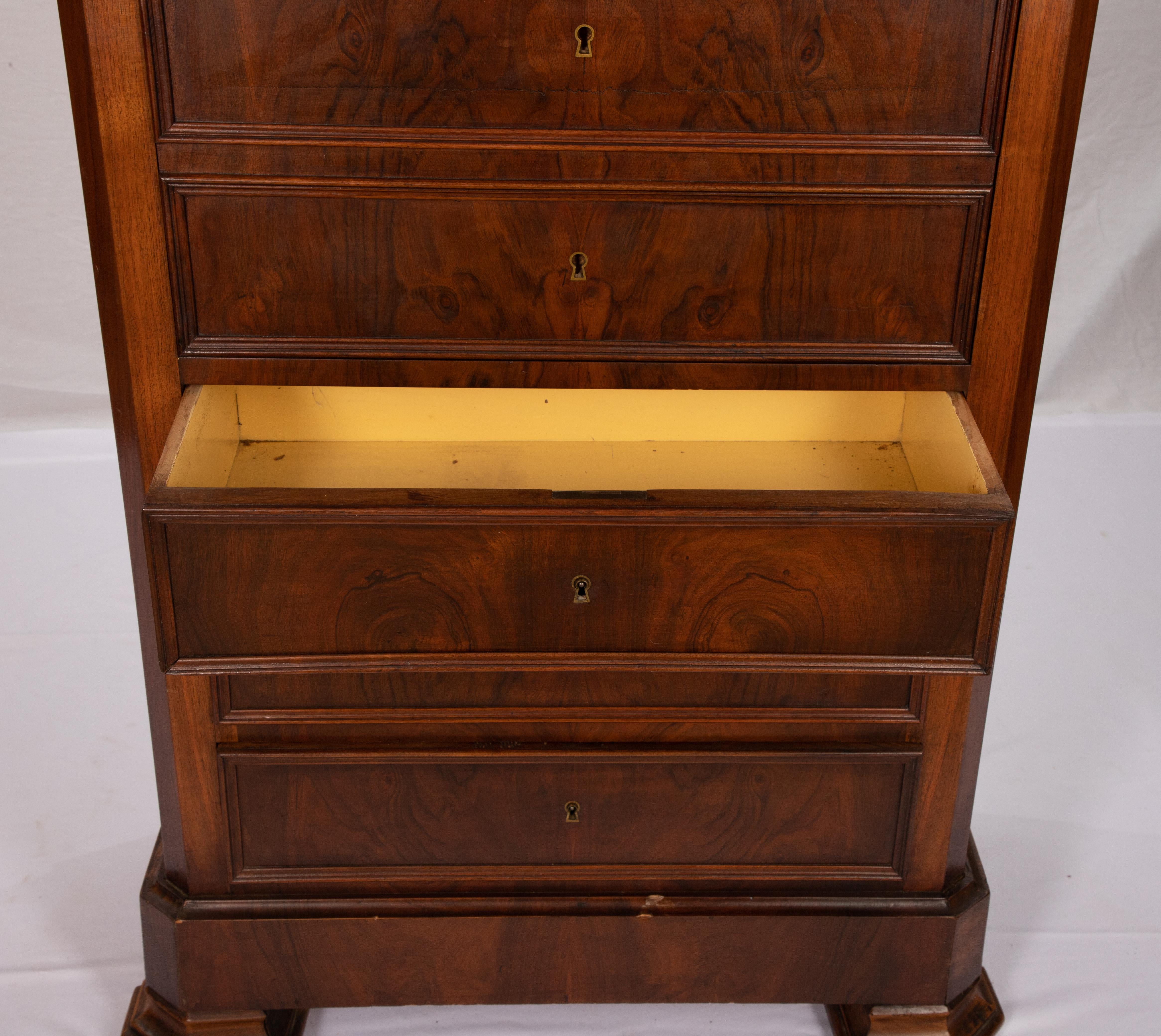 20th Century English Walnut Secretary