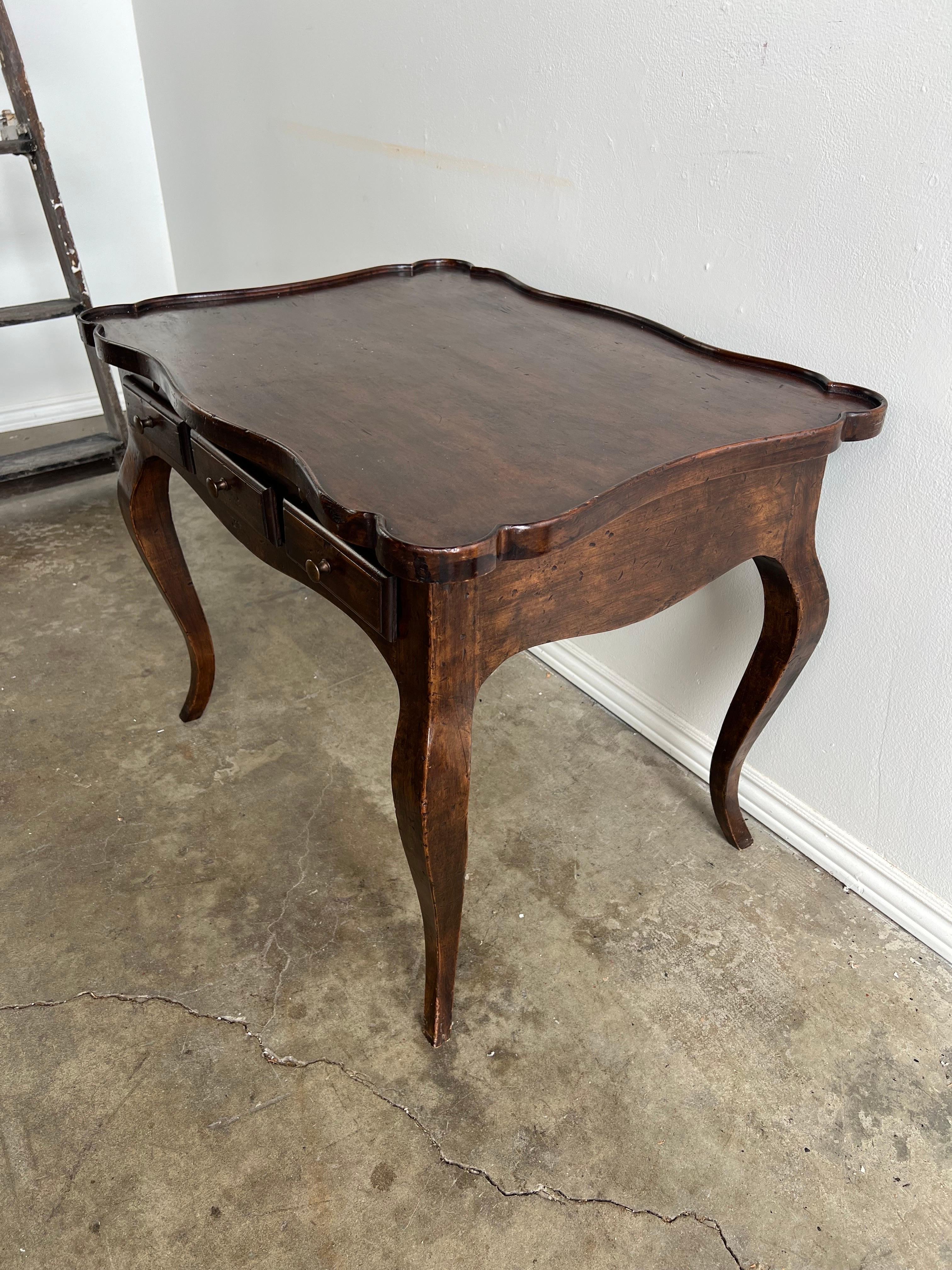 William and Mary English Walnut Tea Table, circa 1940s For Sale