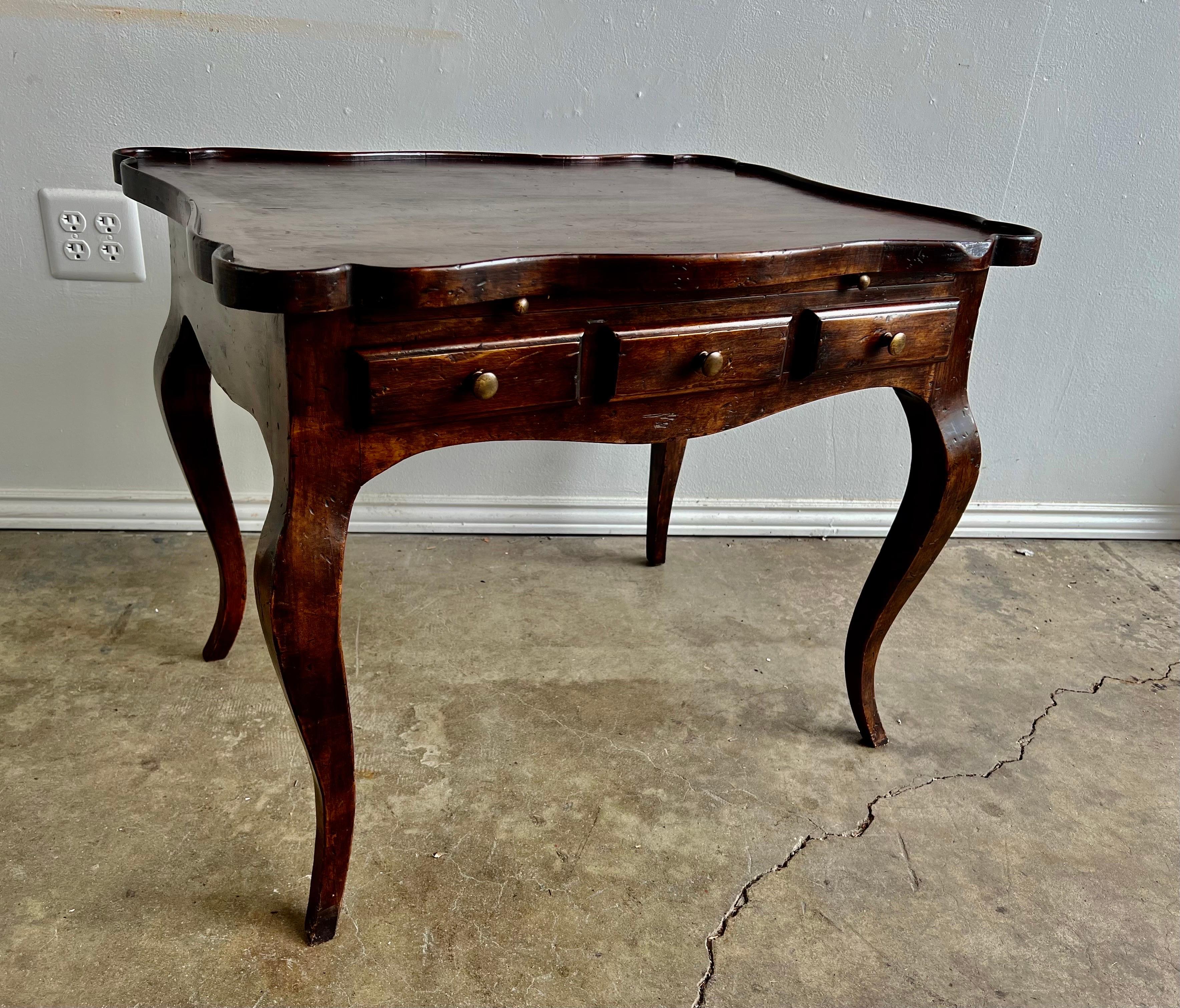 Mahogany English Walnut Tea Table, circa 1940s For Sale