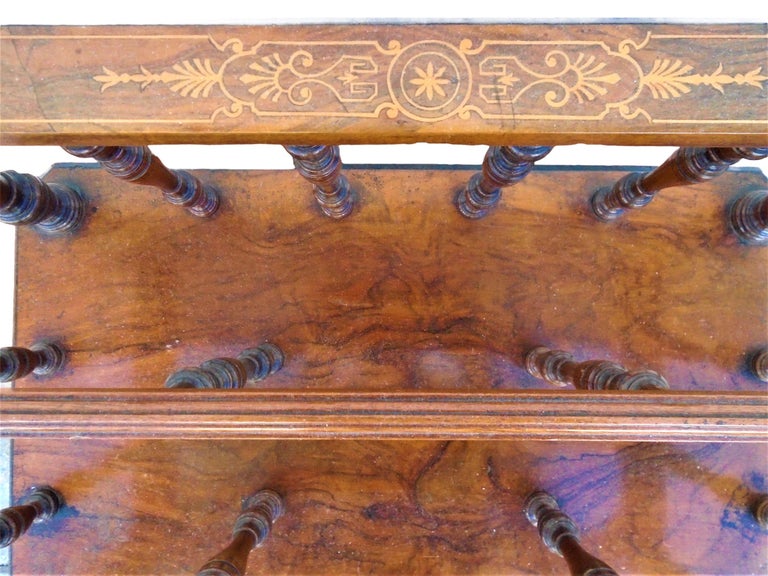 English Walnut Victorian Magazine Rack For Sale at 1stDibs