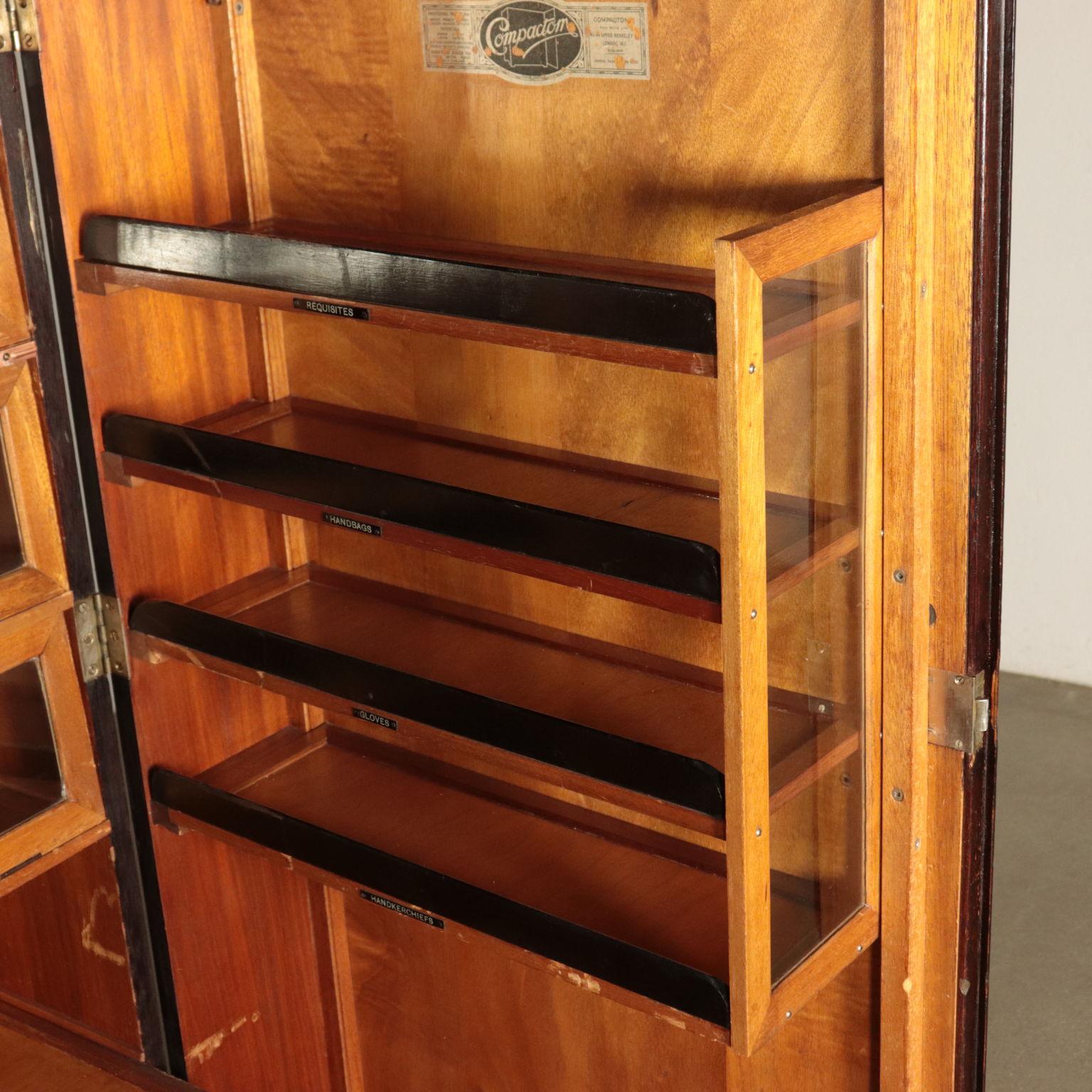 English Wardrobe Wood Veneer, First Half of the 1900s 6