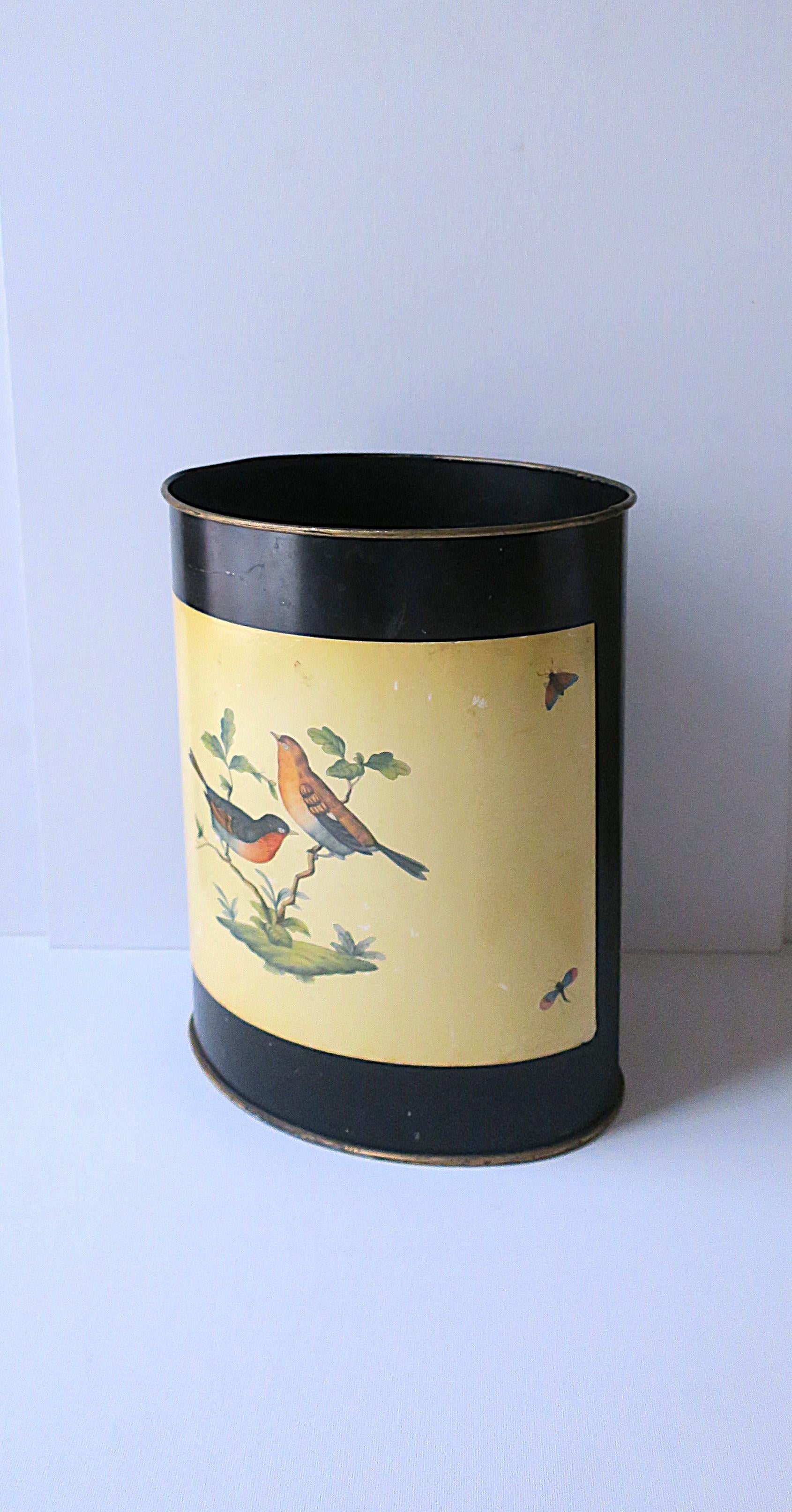 Fatto a mano Cestino per rifiuti inglese Can Bird Design