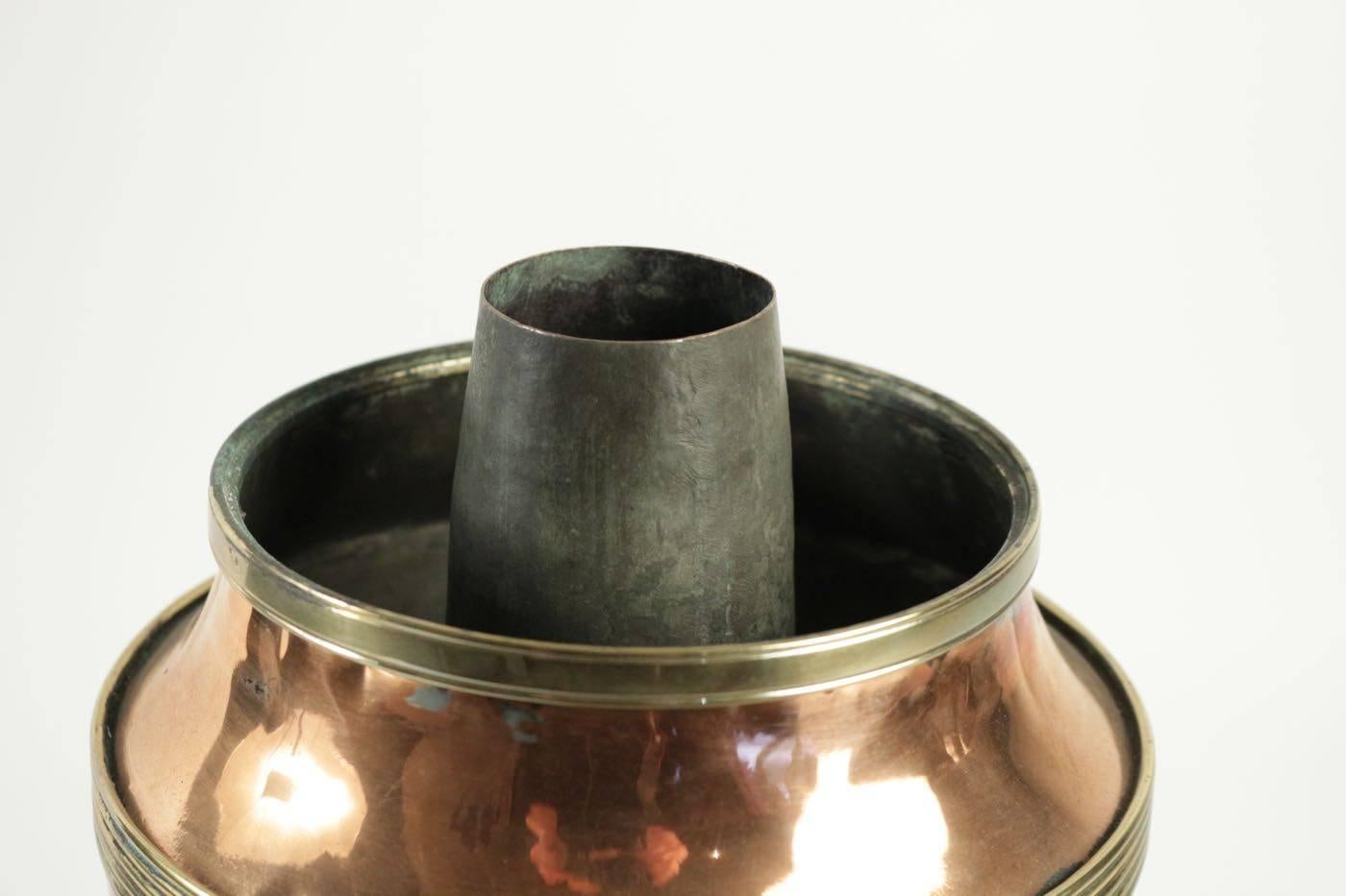 English Water Warmer and Dispenser in Copper and Brass 5