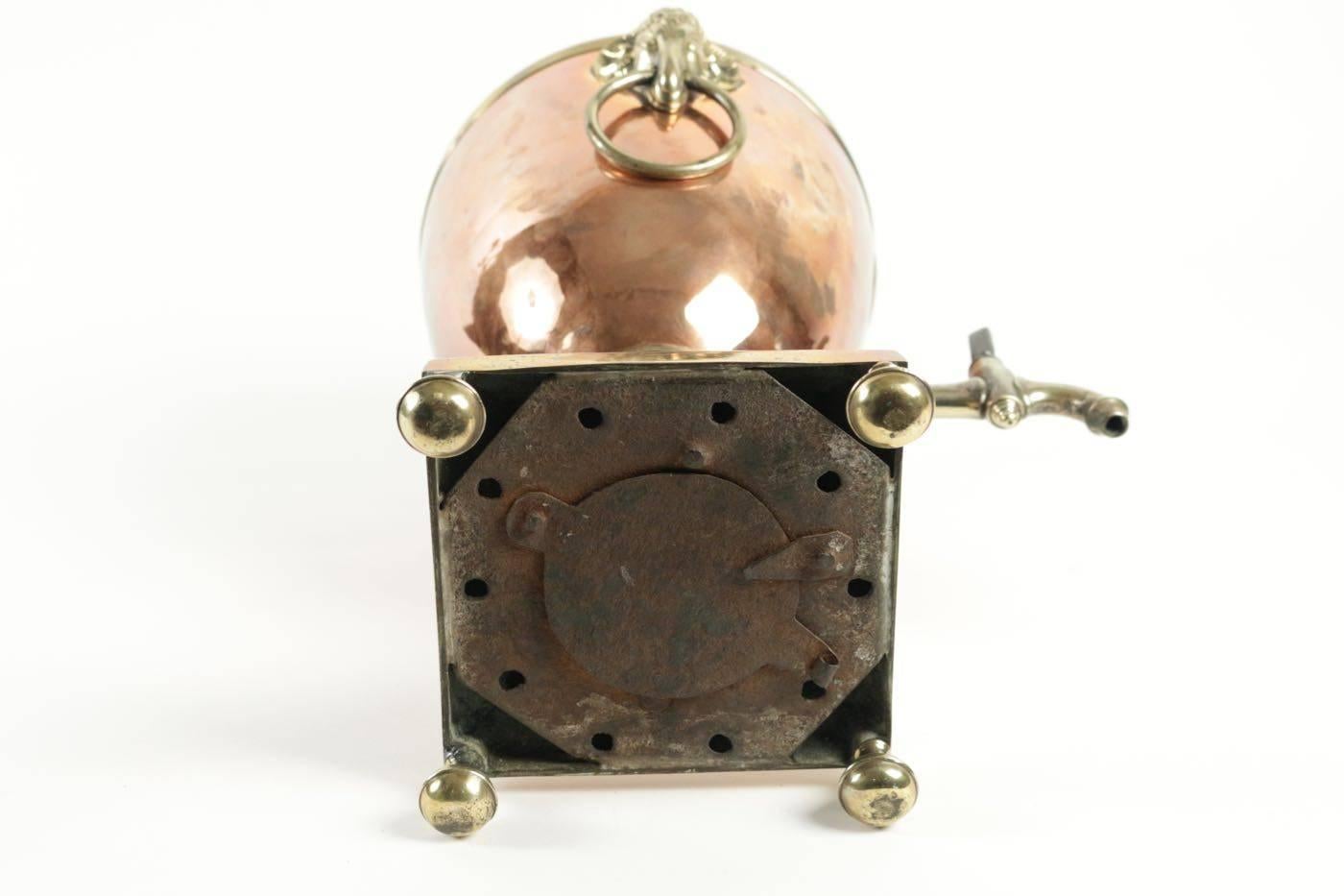 English Water Warmer and Dispenser in Copper and Brass 6