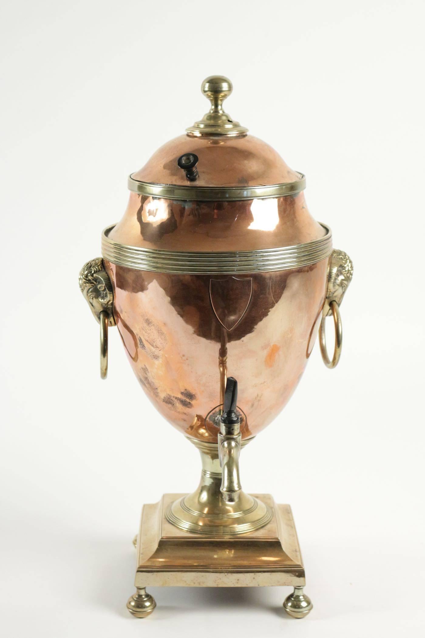 English Water Warmer and Dispenser in Copper and Brass 2