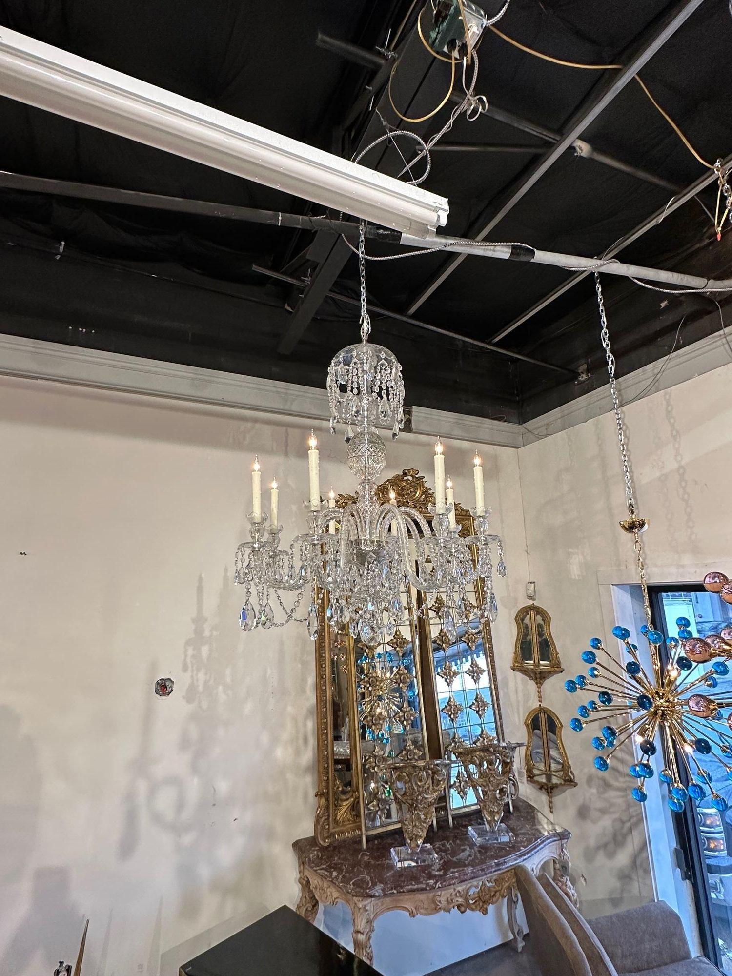 English Waterford Chandelier In Good Condition For Sale In Dallas, TX