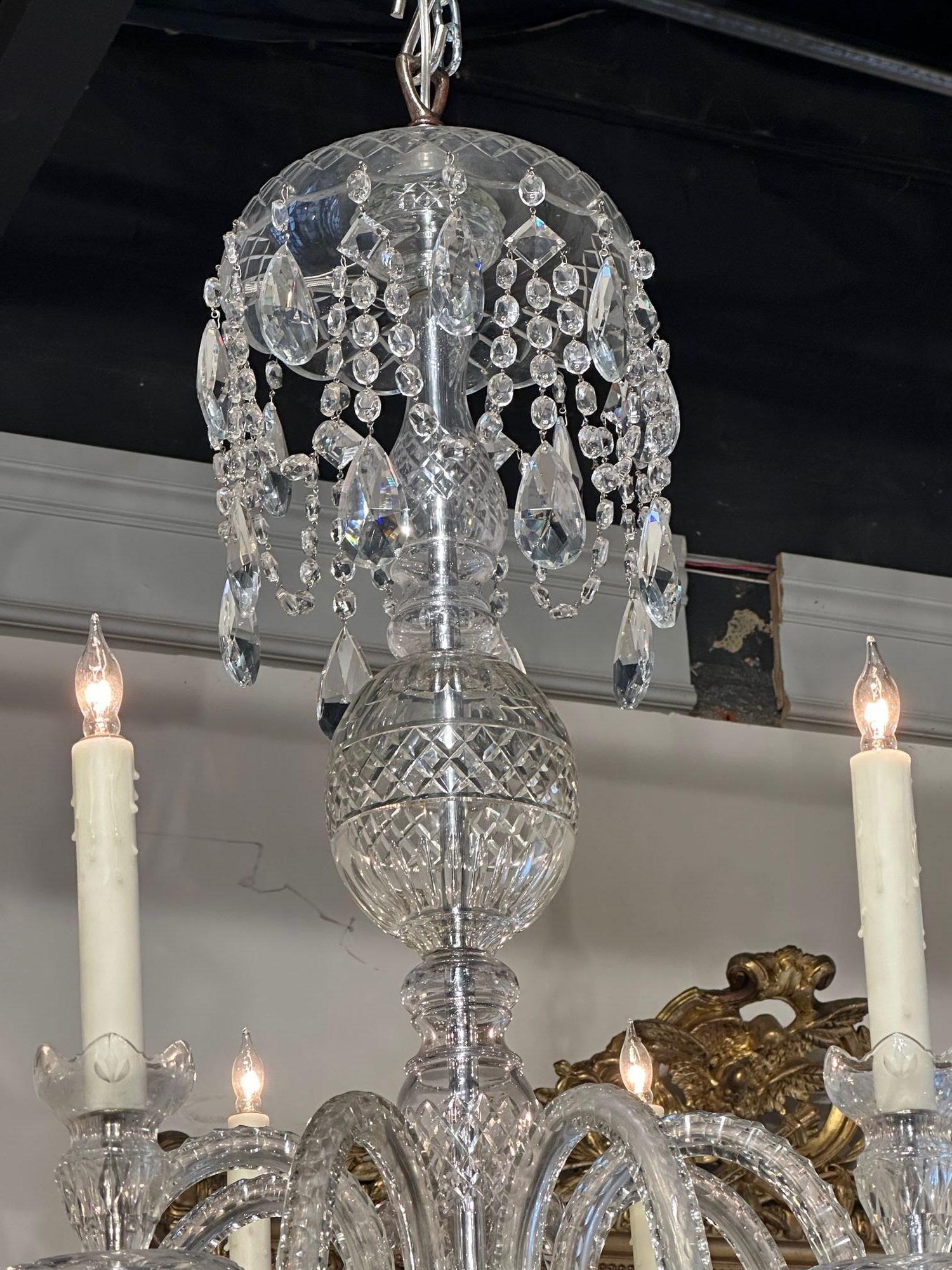 Crystal English Waterford Chandelier For Sale