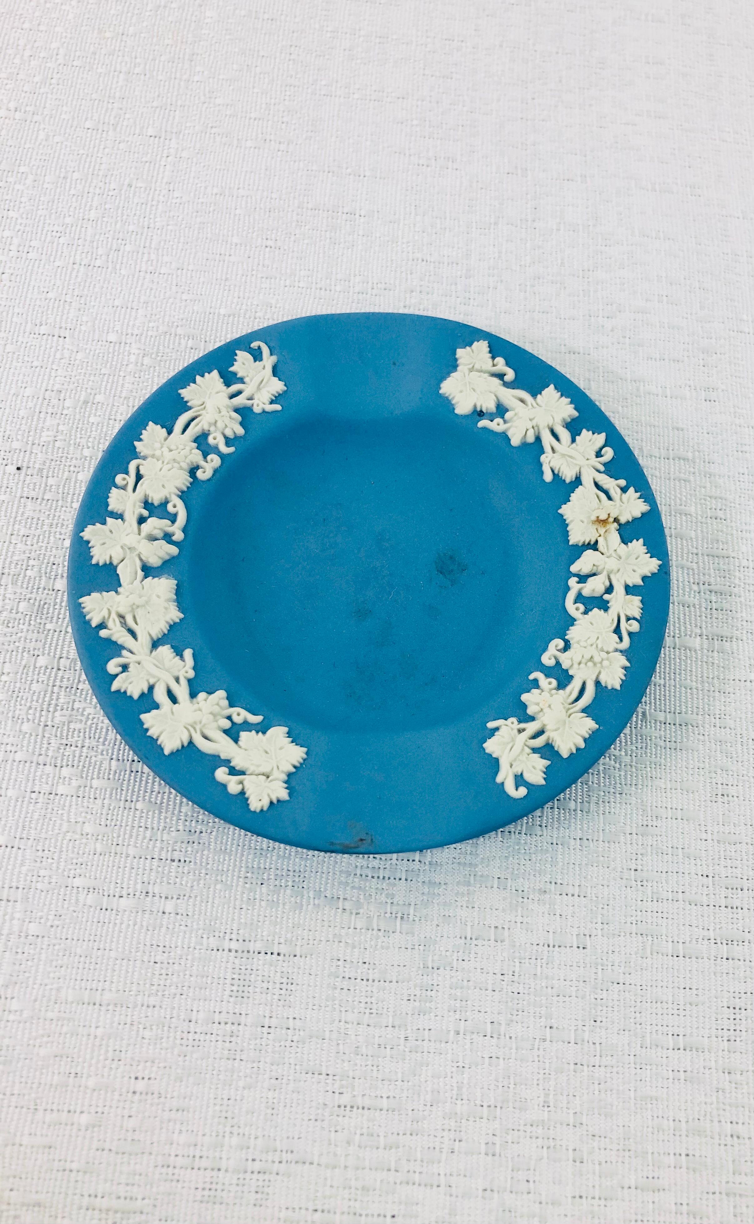 English Wedgwood Blue Jasperware Decorative Small Plates, Set of 6 2