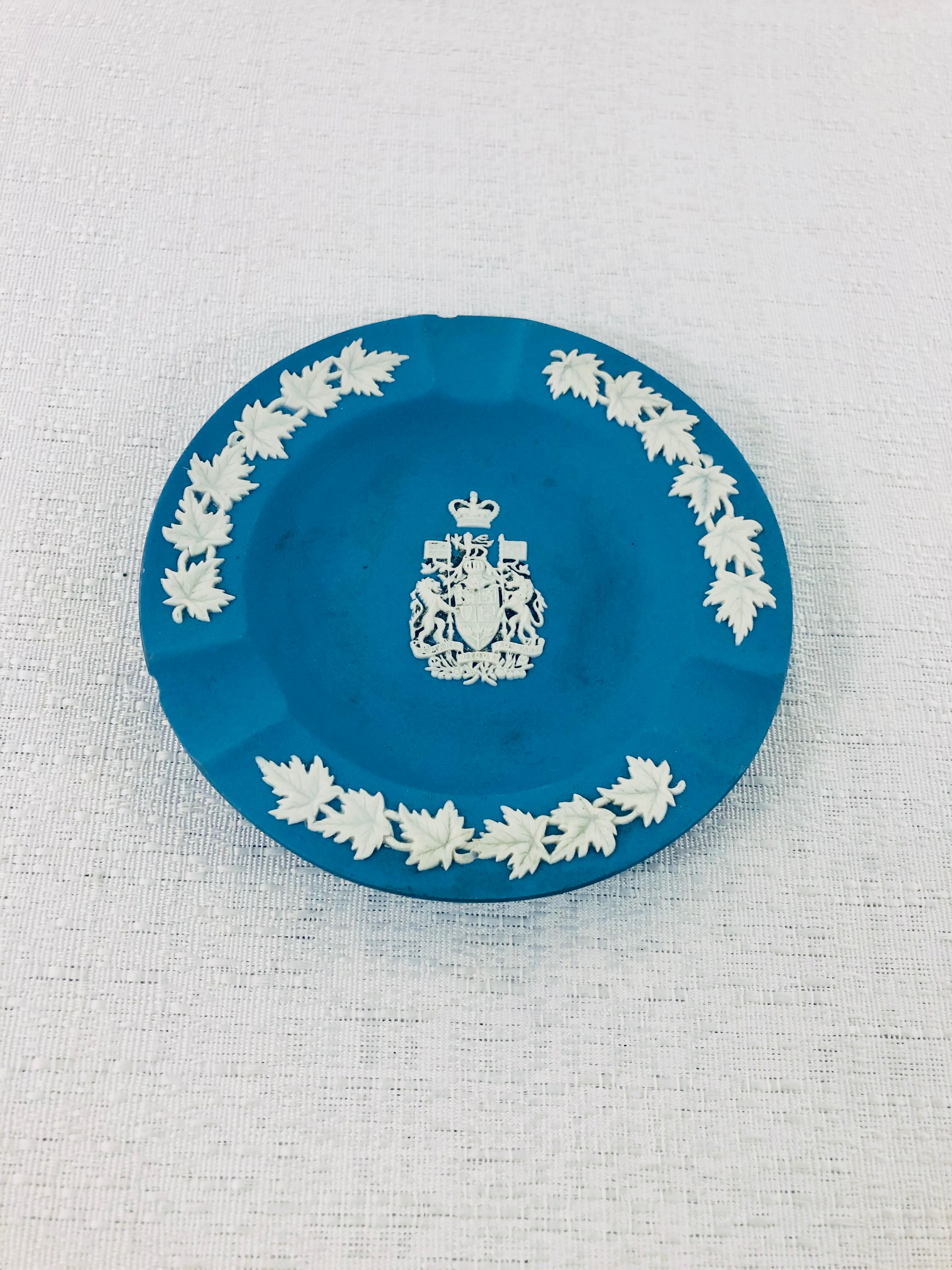 English Wedgwood Blue Jasperware Decorative Small Plates, Set of 6 3