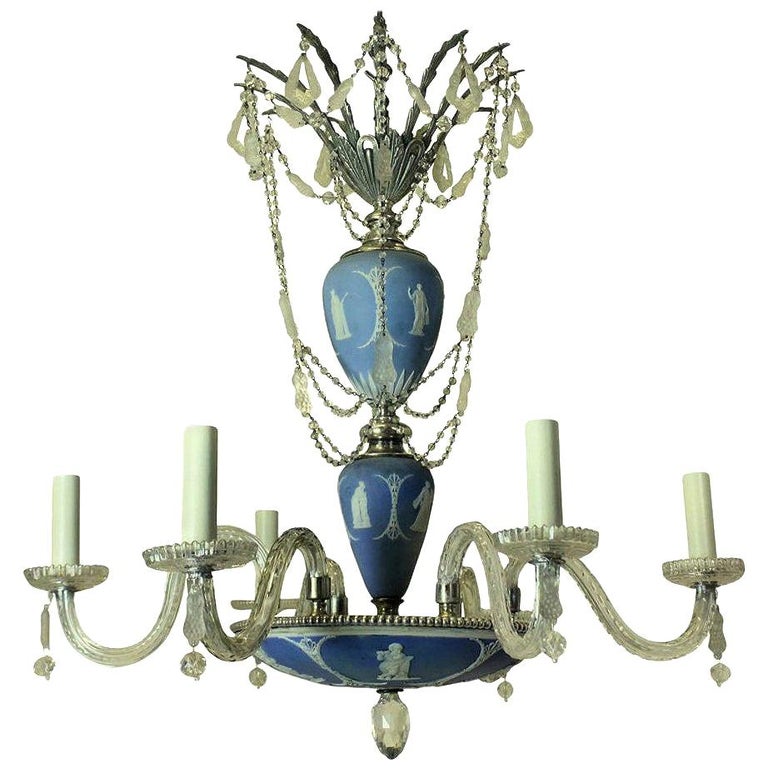 English Wedgwood Chandelier For Sale at 1stDibs
