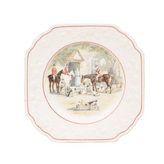 Antique English Wedgwood & Co Early 20th Century Decorative Plate with Country Scene