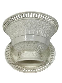 English Wedgwood fruit basket with stand, 1861