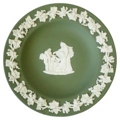 Vintage English Wedgwood Jasperware Jewelry Dish with Neoclassical Design
