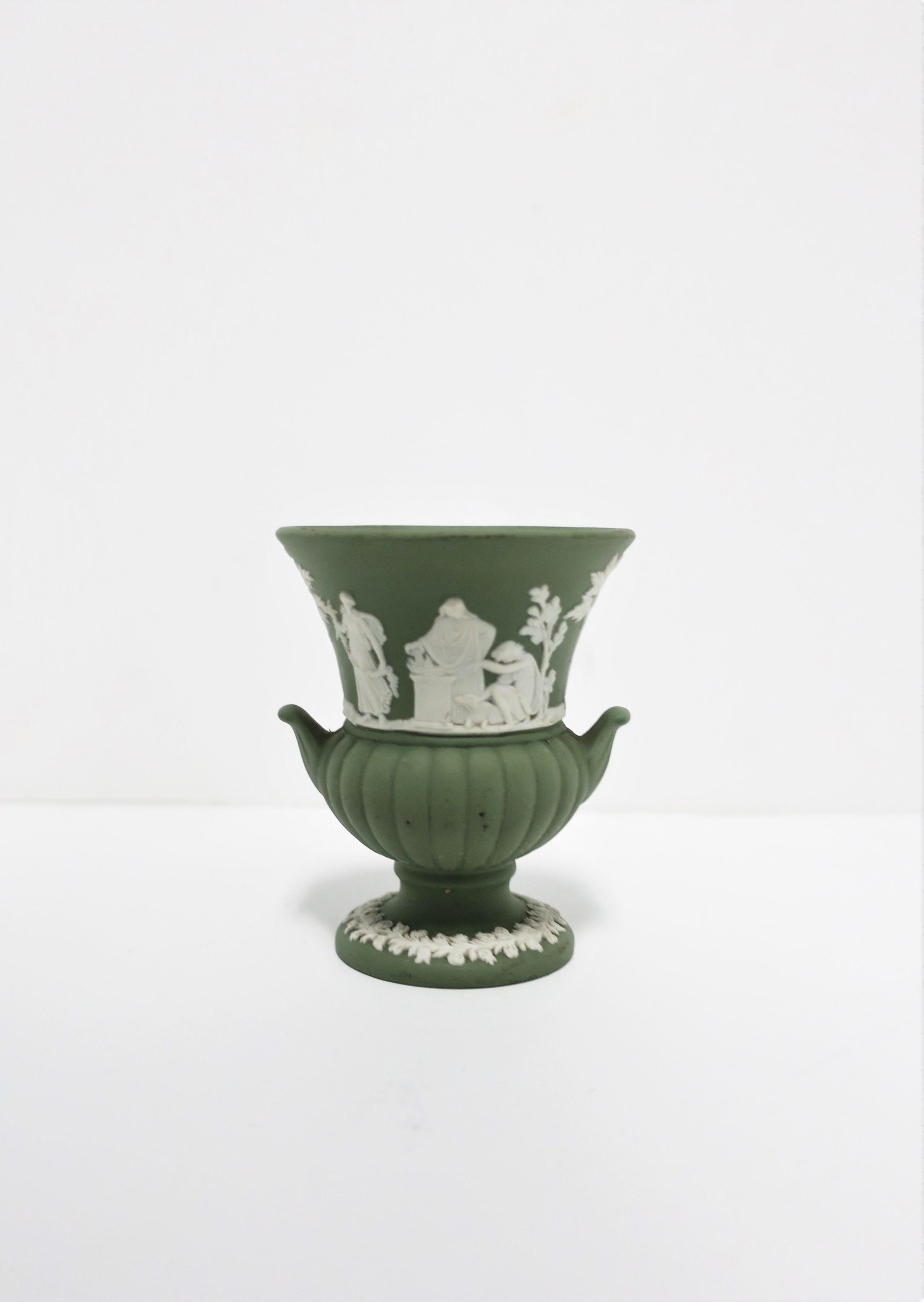 Stoneware English Wedgwood Jasperware Urn Vase Neoclassical Design