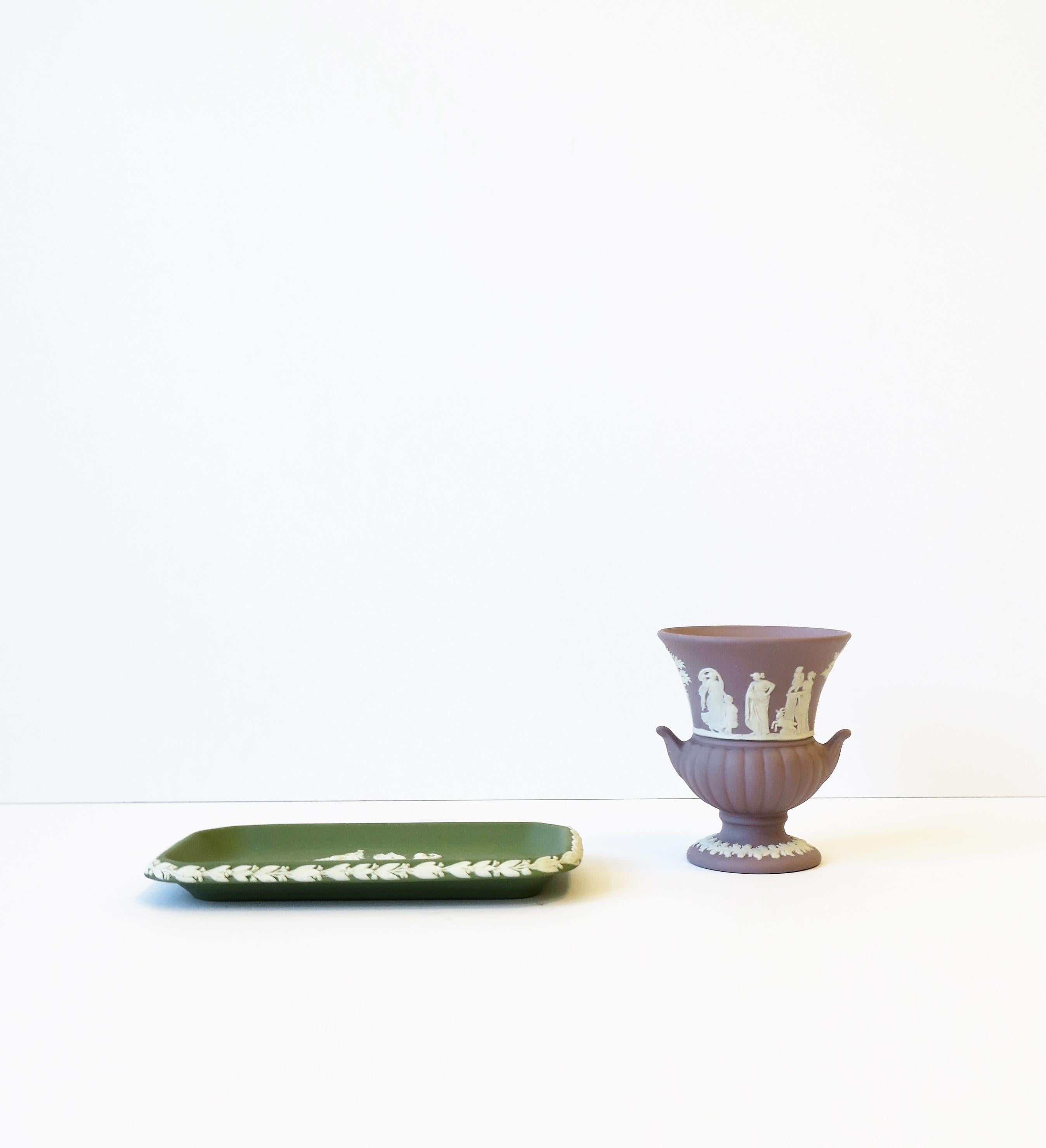 Unglazed Wedgwood Jasperware Urn Vase Neoclassical Design, Small For Sale