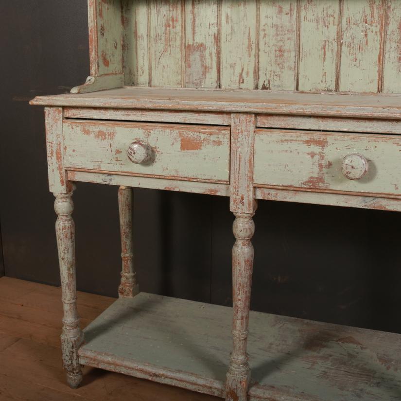 19th century West country original painted dresser, 1860

Dimensions
65.5 inches (166 cms) wide
19 inches (48 cms) deep
89.5 inches (227 cms) high.
            
    