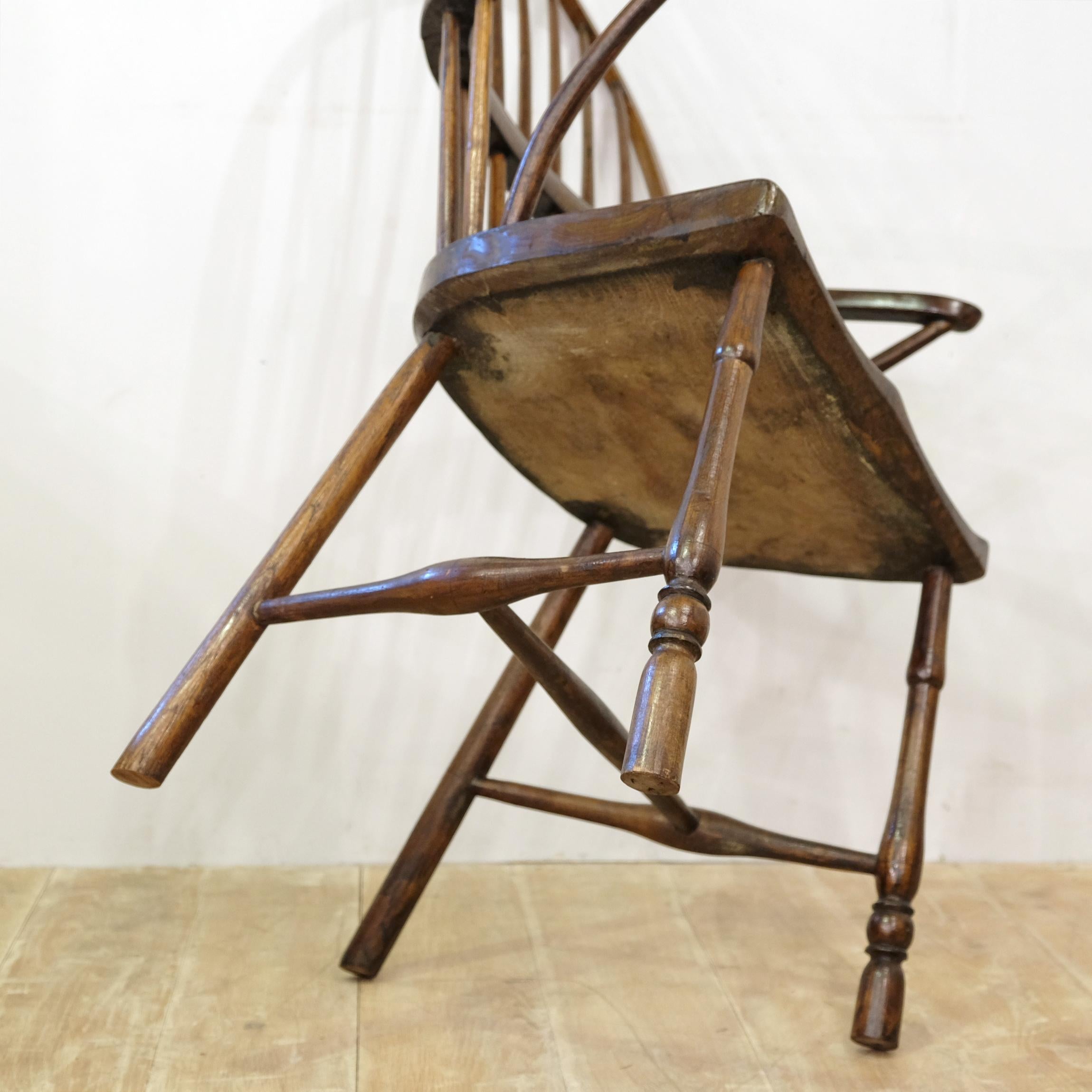 English West Country Mid-19th Century Stickback Windsor Chair 6