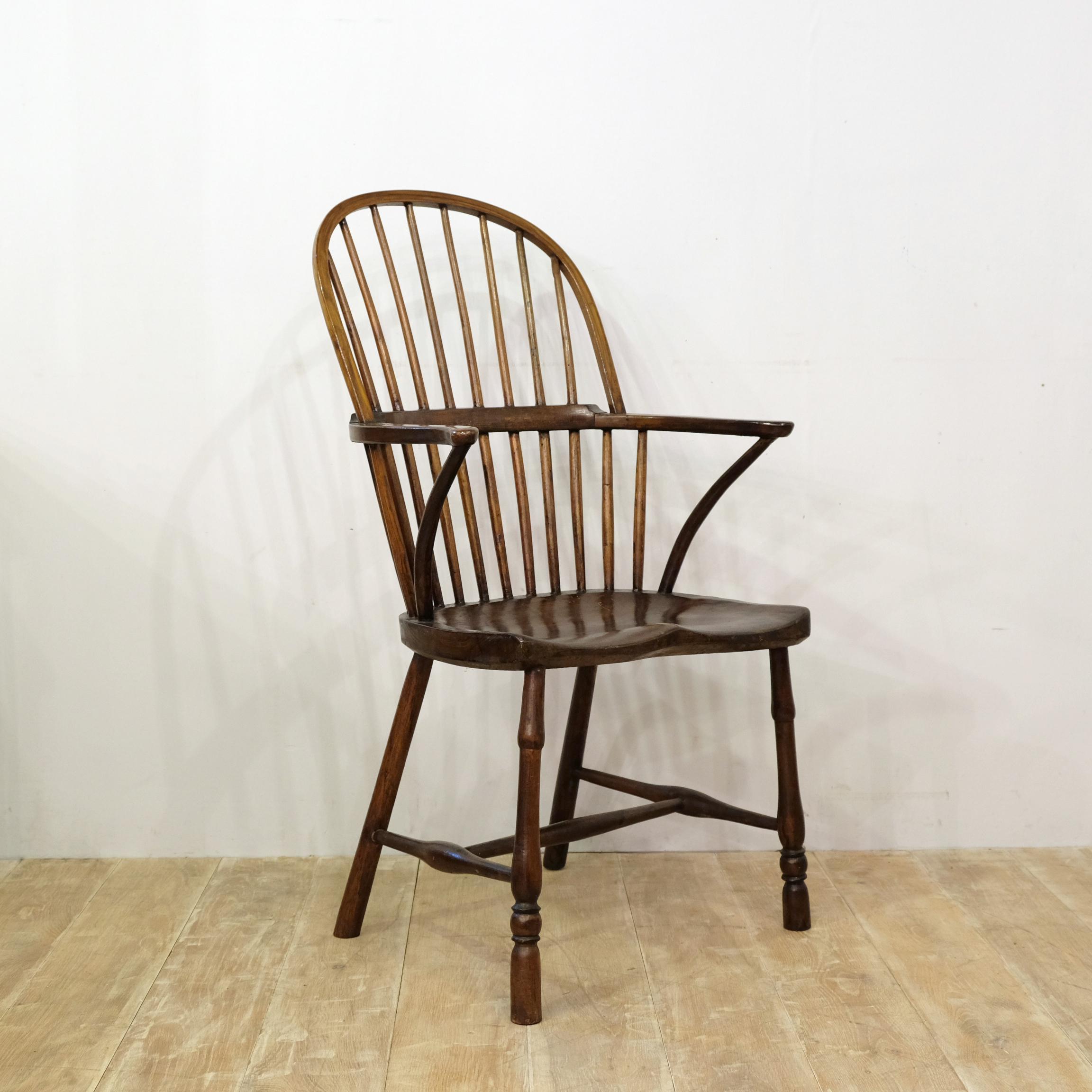 English West Country Mid-19th Century Stickback Windsor Chair 1