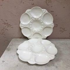 English White Majolica Oyster Plate Arthur Wilkinson, circa 1910