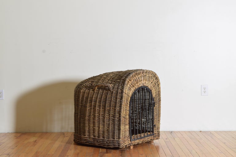 English Wicker Dog Kennel Crate For Sale at 1stDibs
