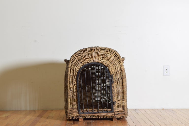 English Wicker Dog Kennel Crate For Sale at 1stDibs